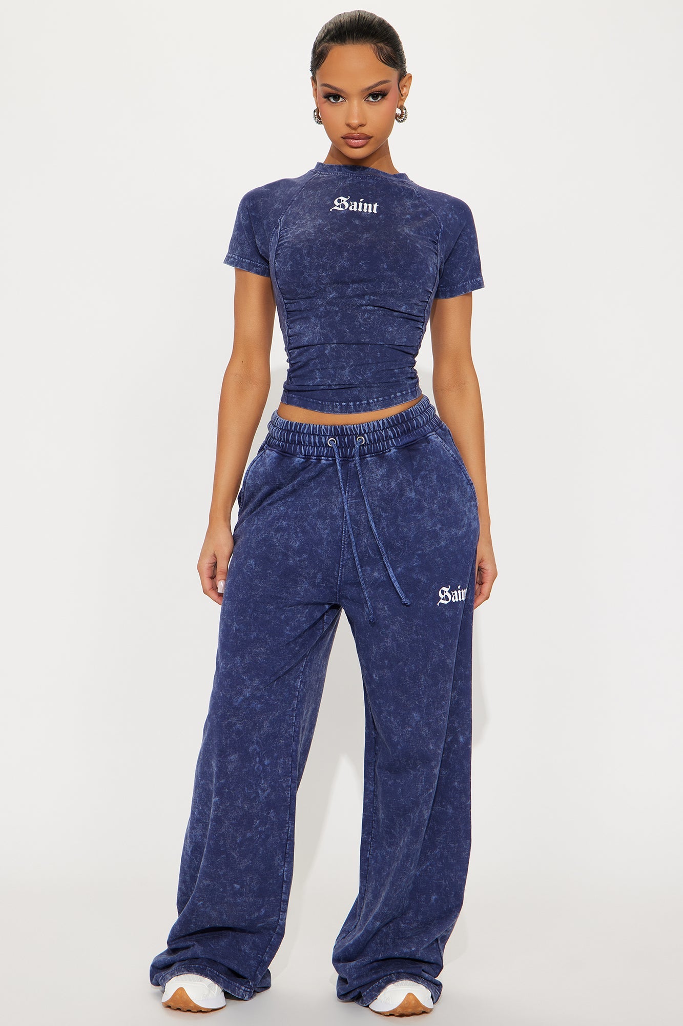 Saint Baby Tee Pant Set - Navy