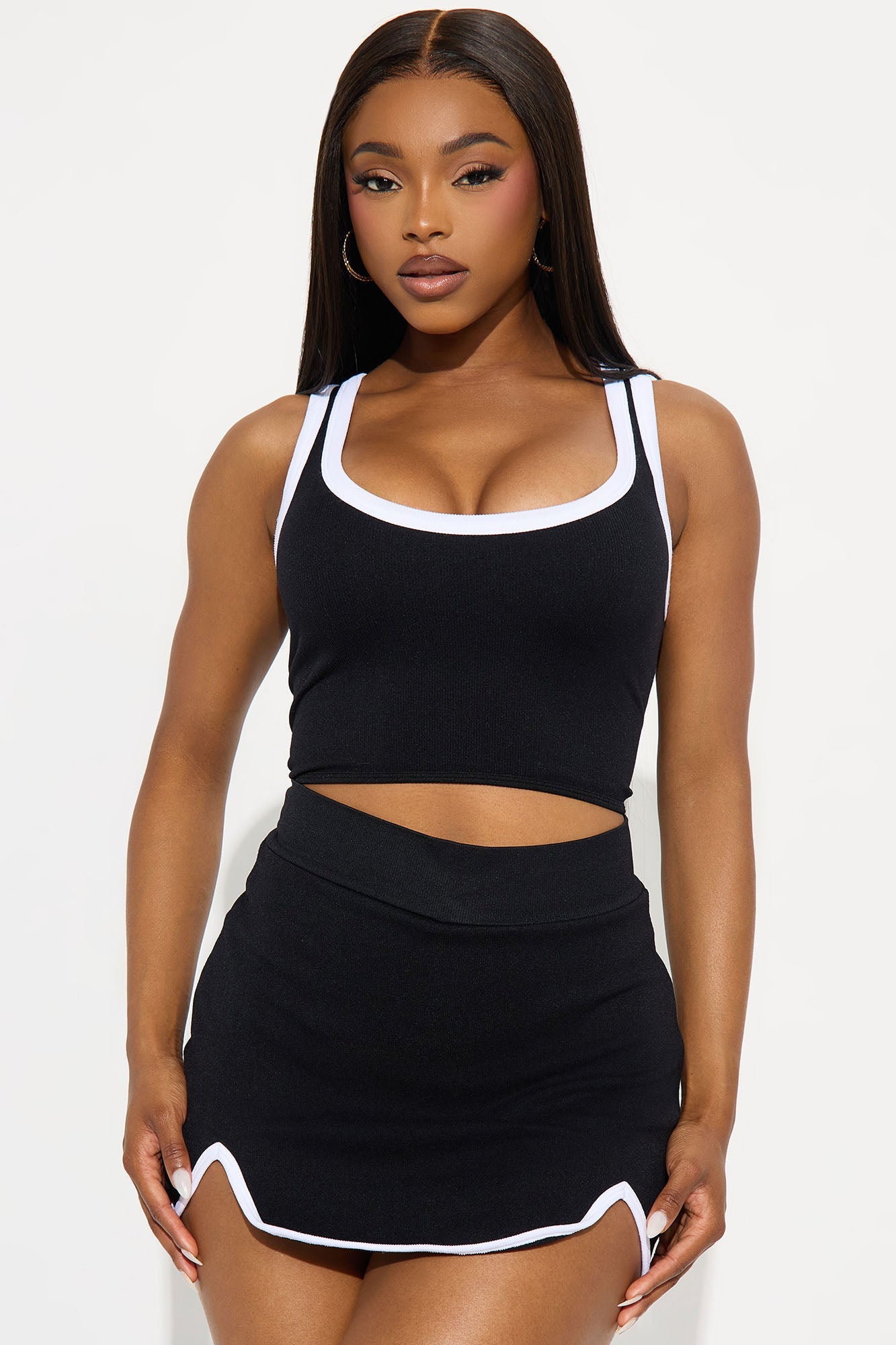 Leila Seamless Skort Set - Black