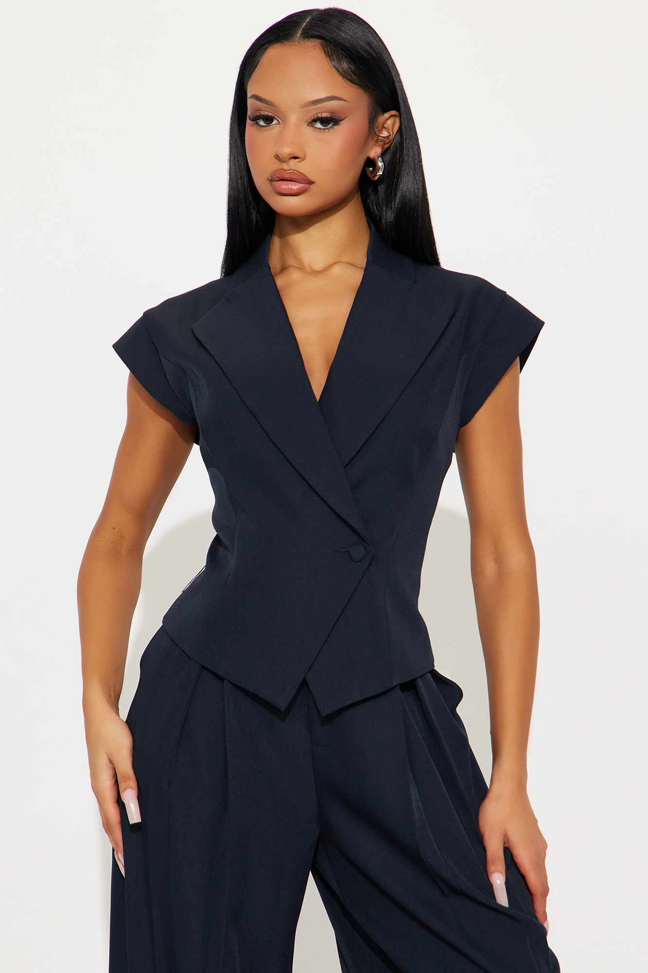 Going Places Blazer Pant Set - Navy