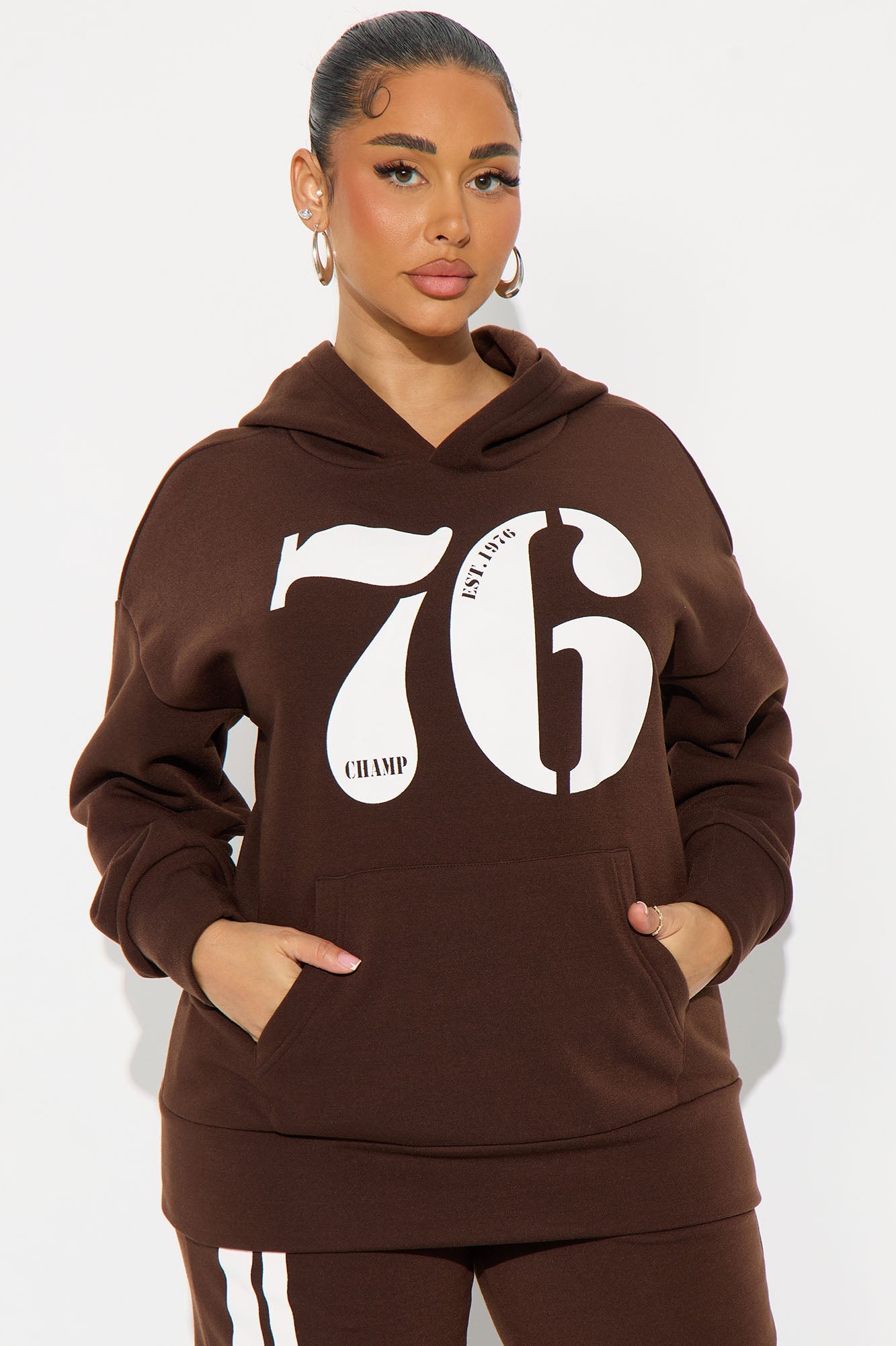 76' Champ Fleece Sweatsuit Set - Chocolate