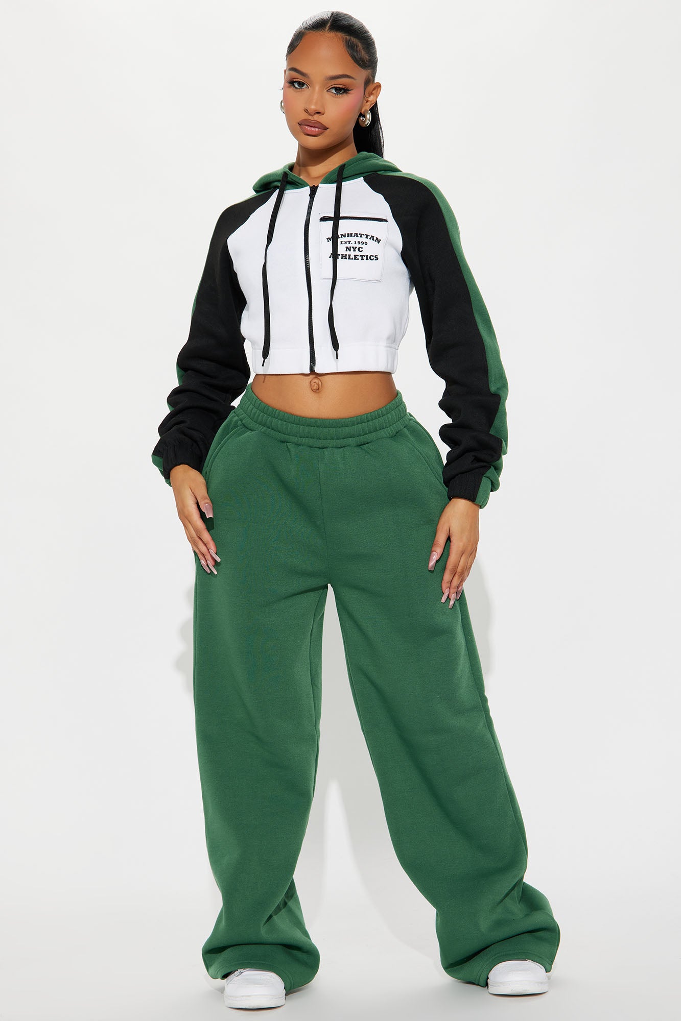 Manhattan Fleece Pant Set - Hunter