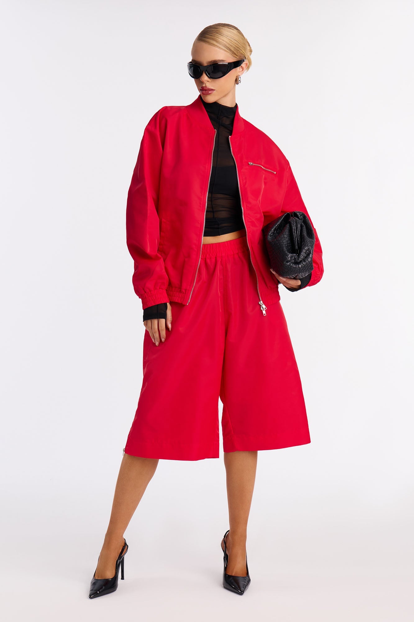 Emerson Jacket Short Set - Red