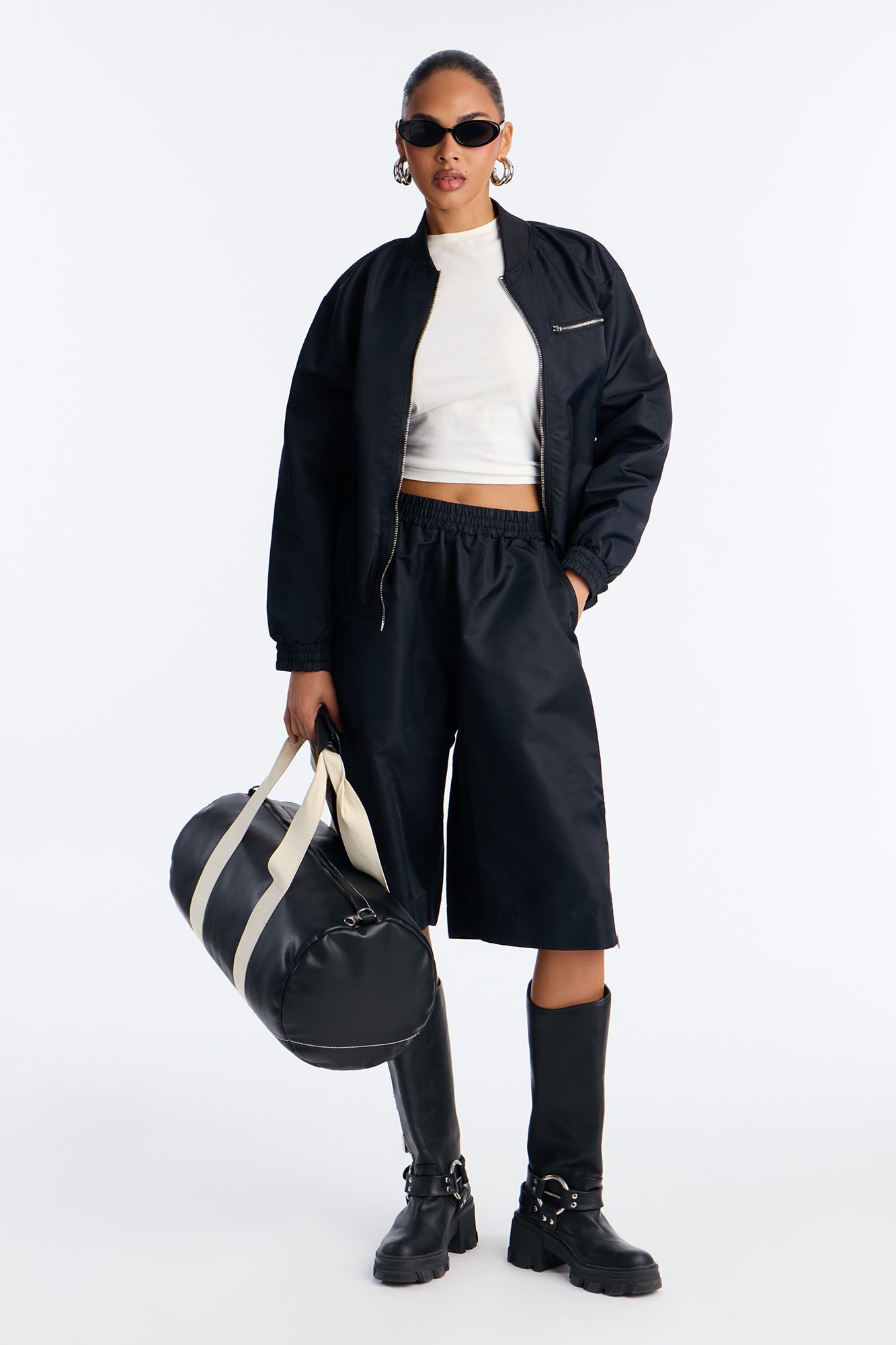 Emerson Jacket Short Set - Black