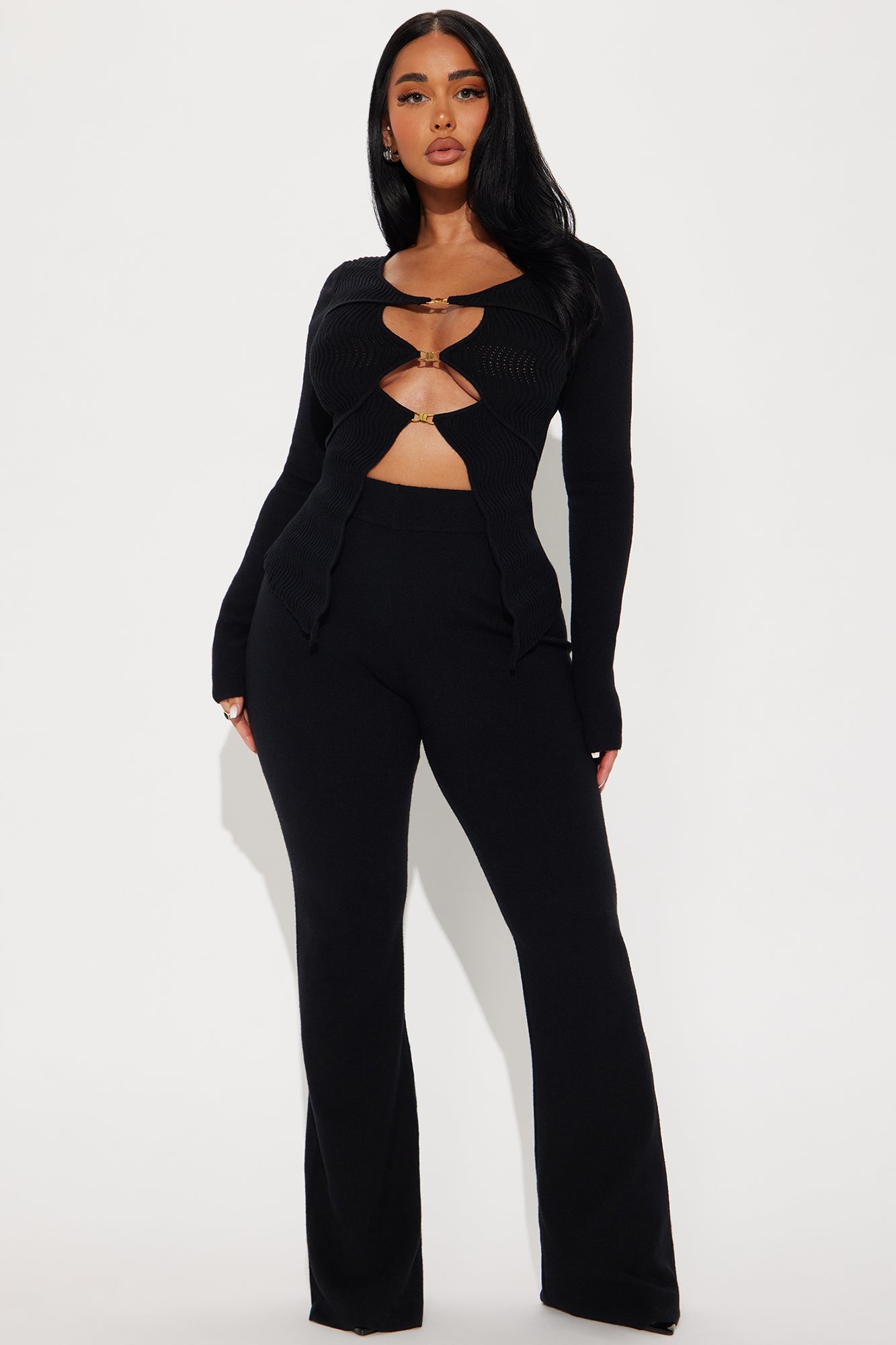 Allison Sweater Pant Set - Black