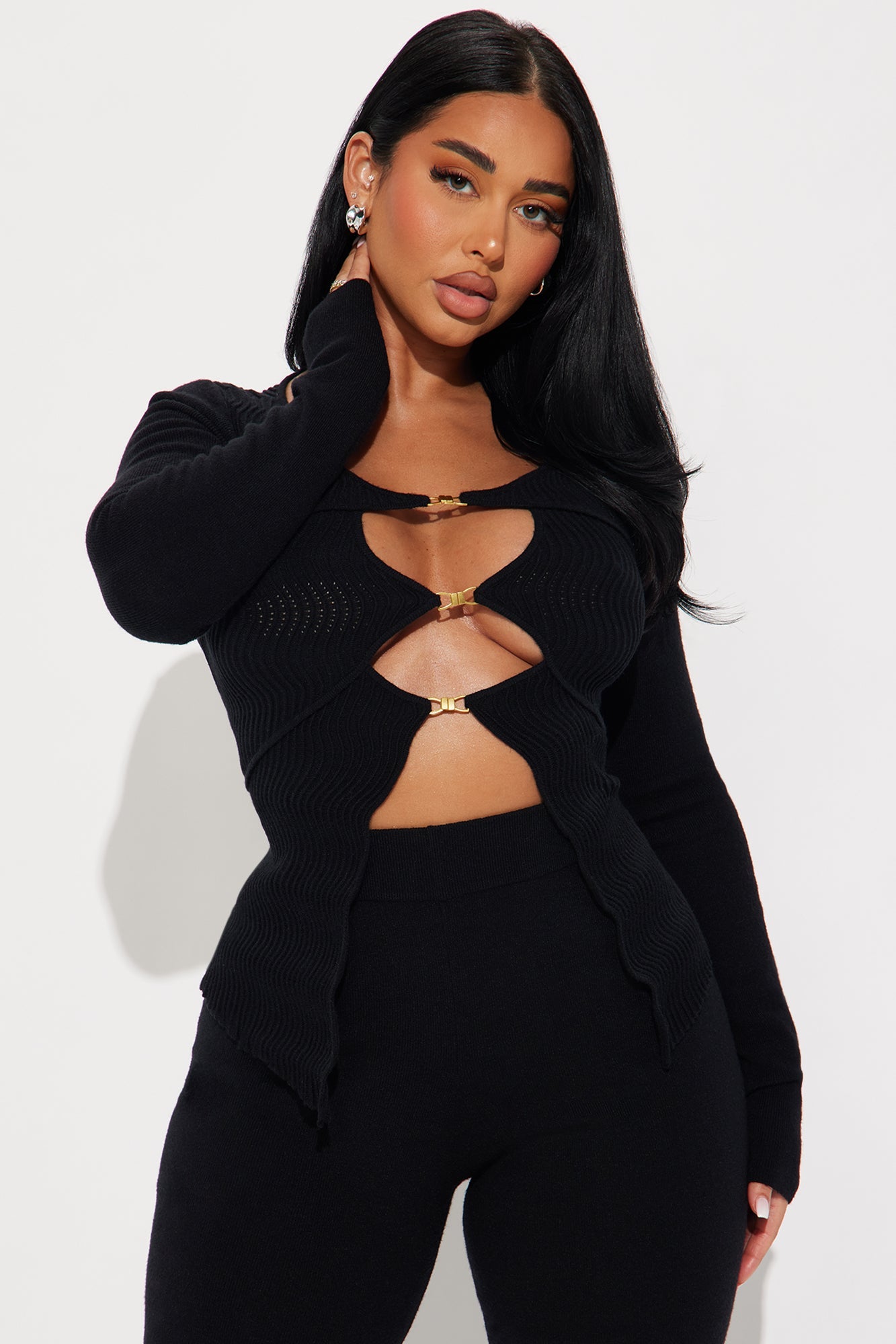 Allison Sweater Pant Set - Black