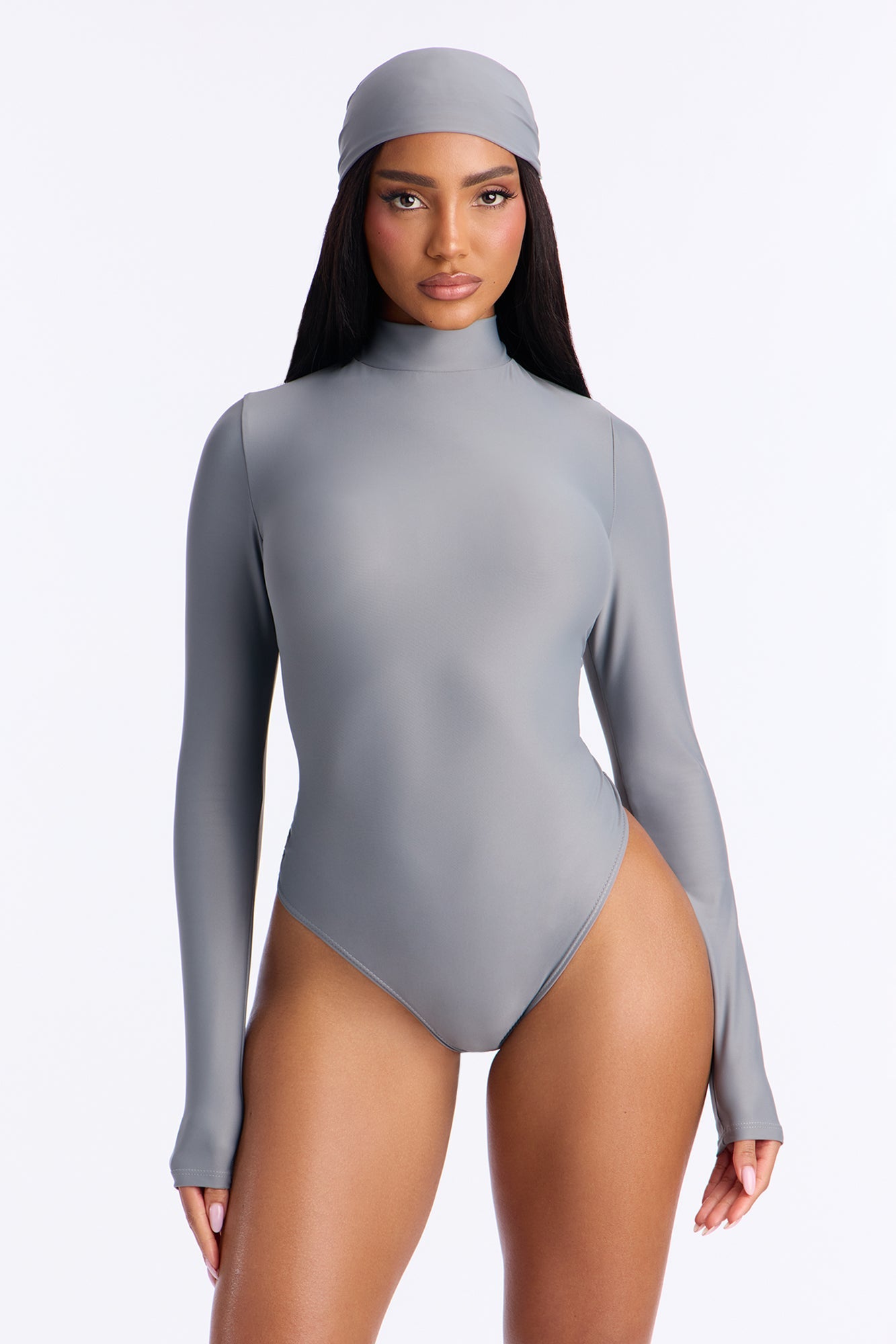 Isabelle 3 Piece Bodysuit Legging Set - Grey