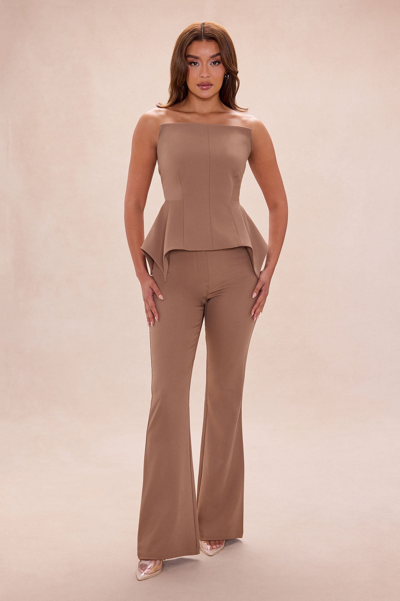Mikayla Peplum Pant Set - Coco
