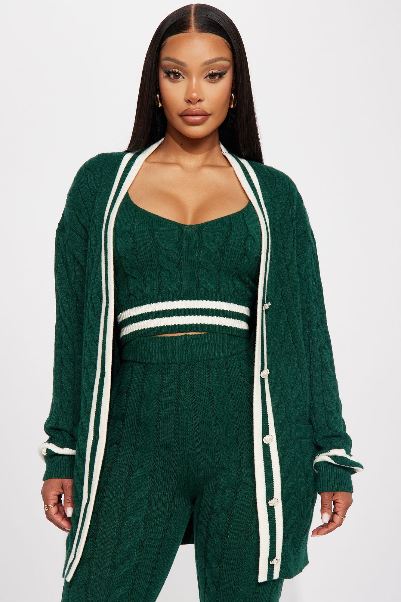 Alessa 3 Piece Sweater Legging Set - Hunter