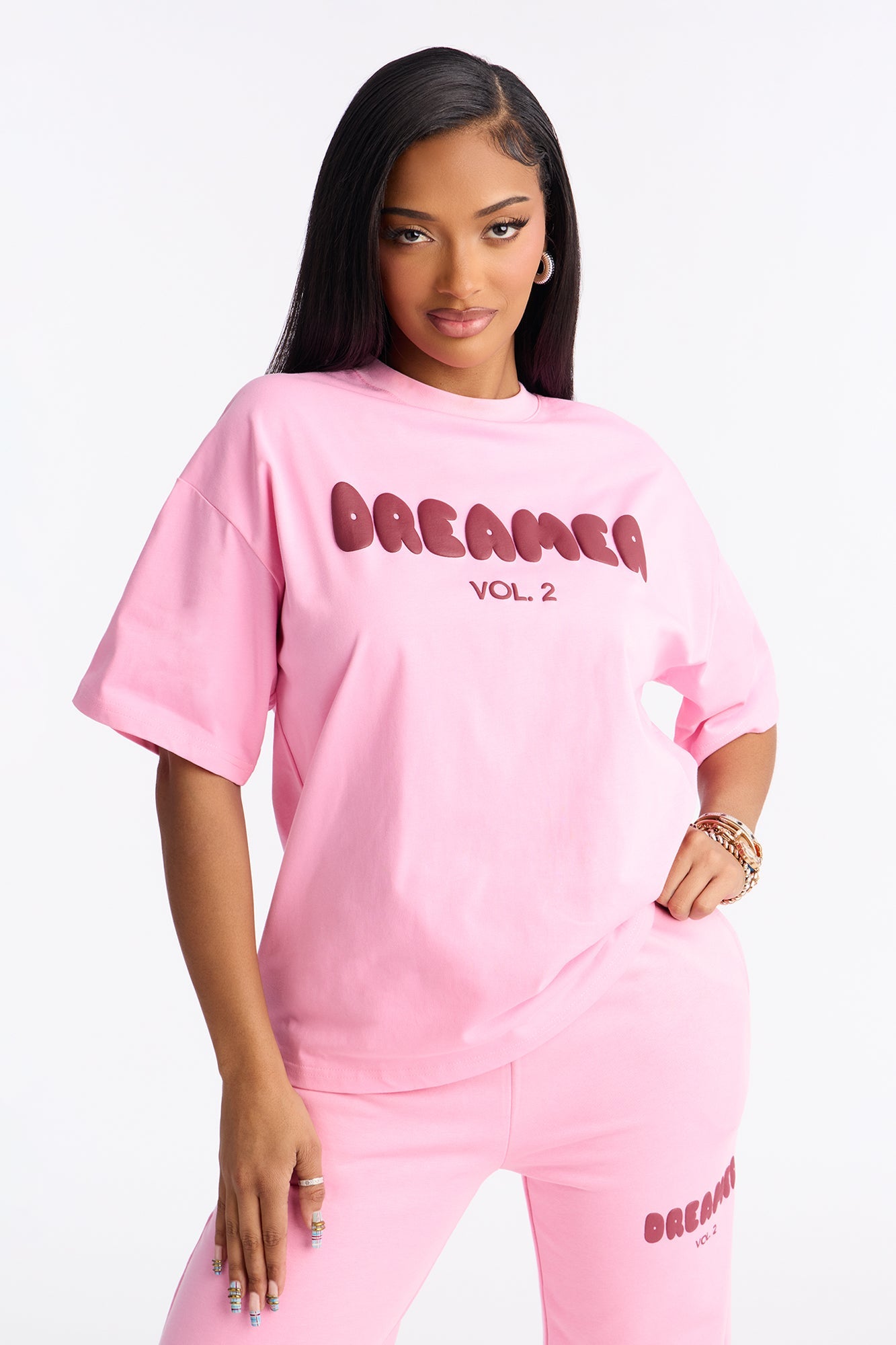 City Of Dreamers Pant Set - Pink