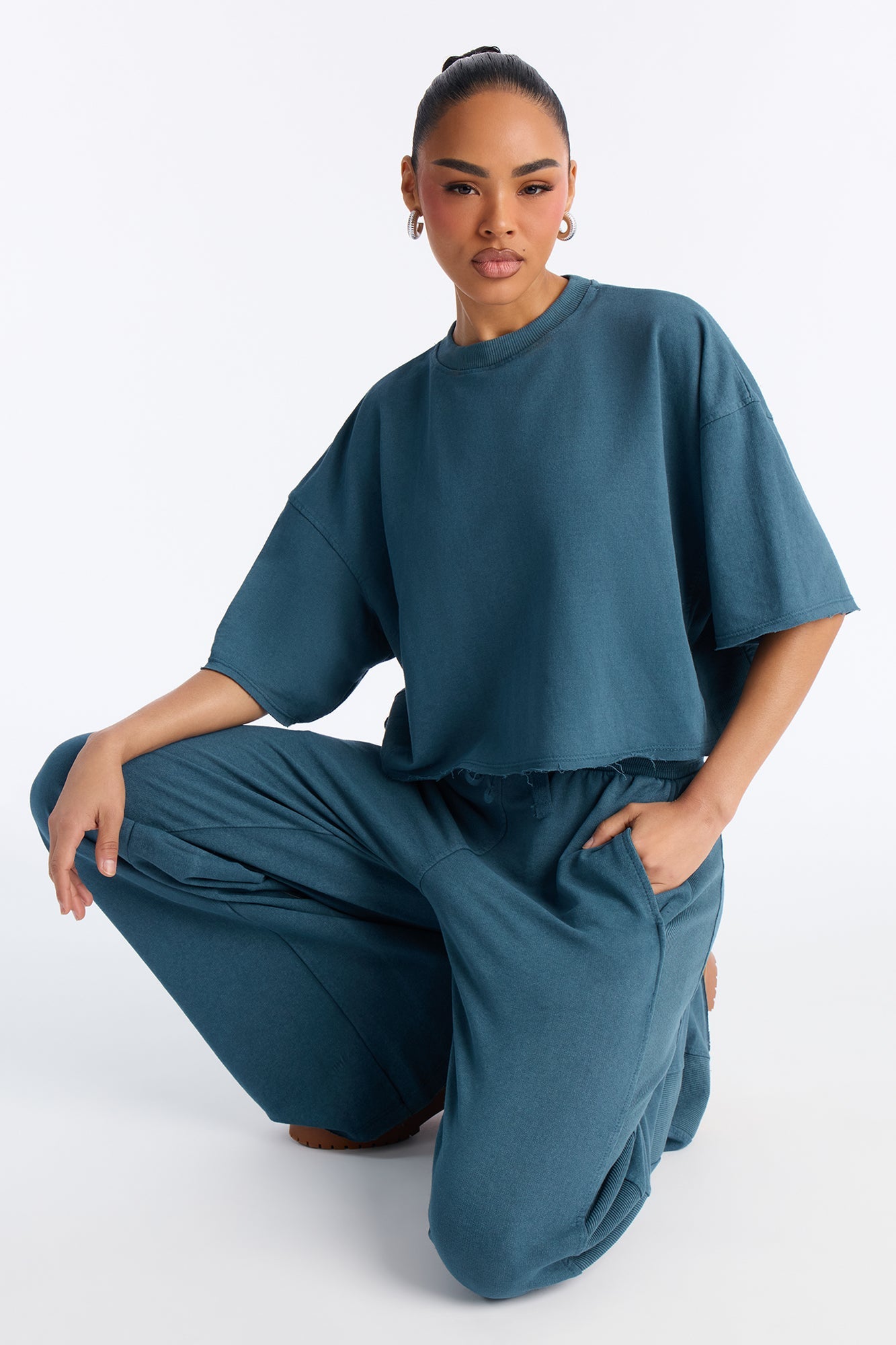 Strollin' Around Pant Set - Teal
