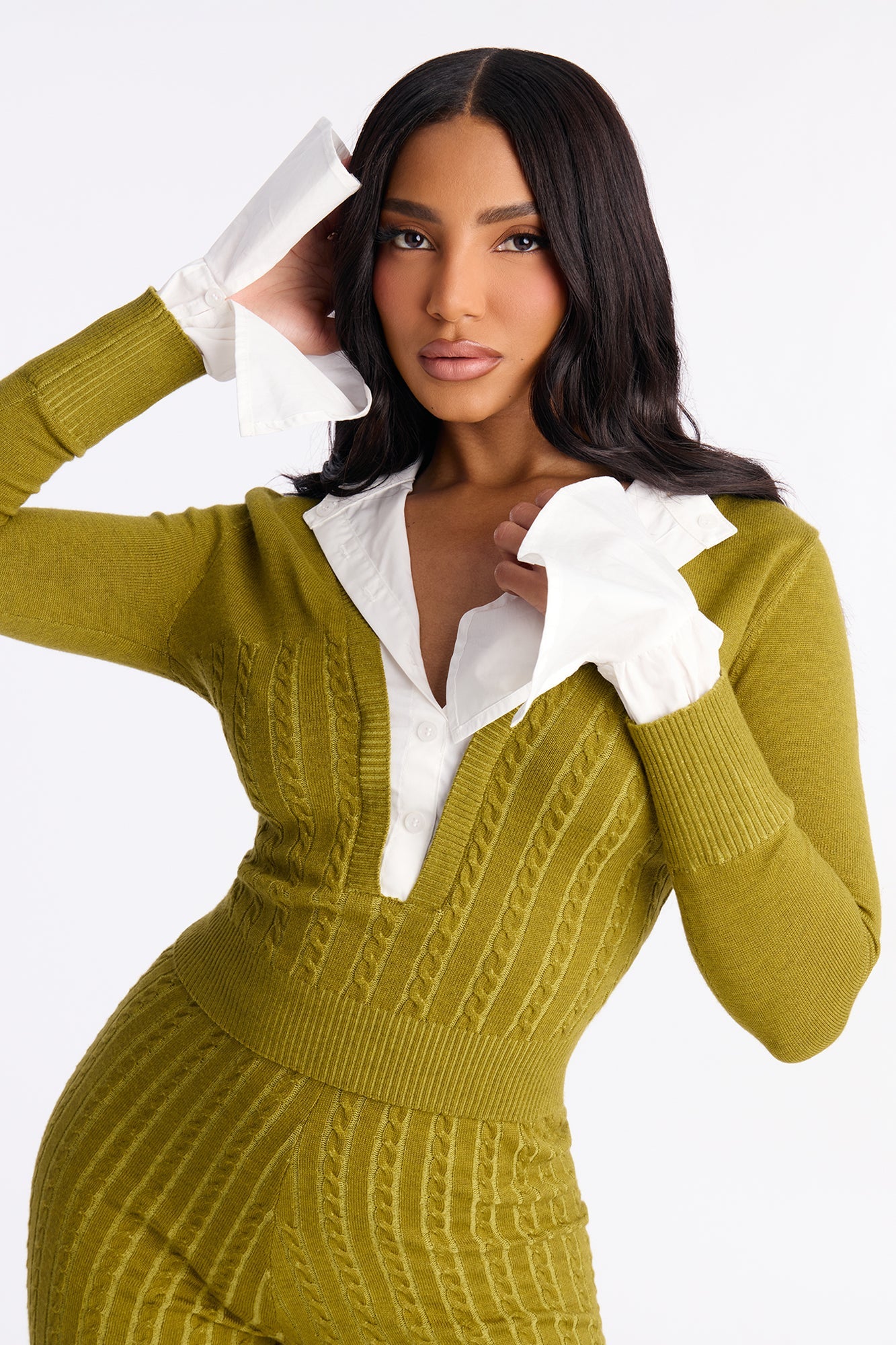 Dinah Sweater Pant Set - Olive
