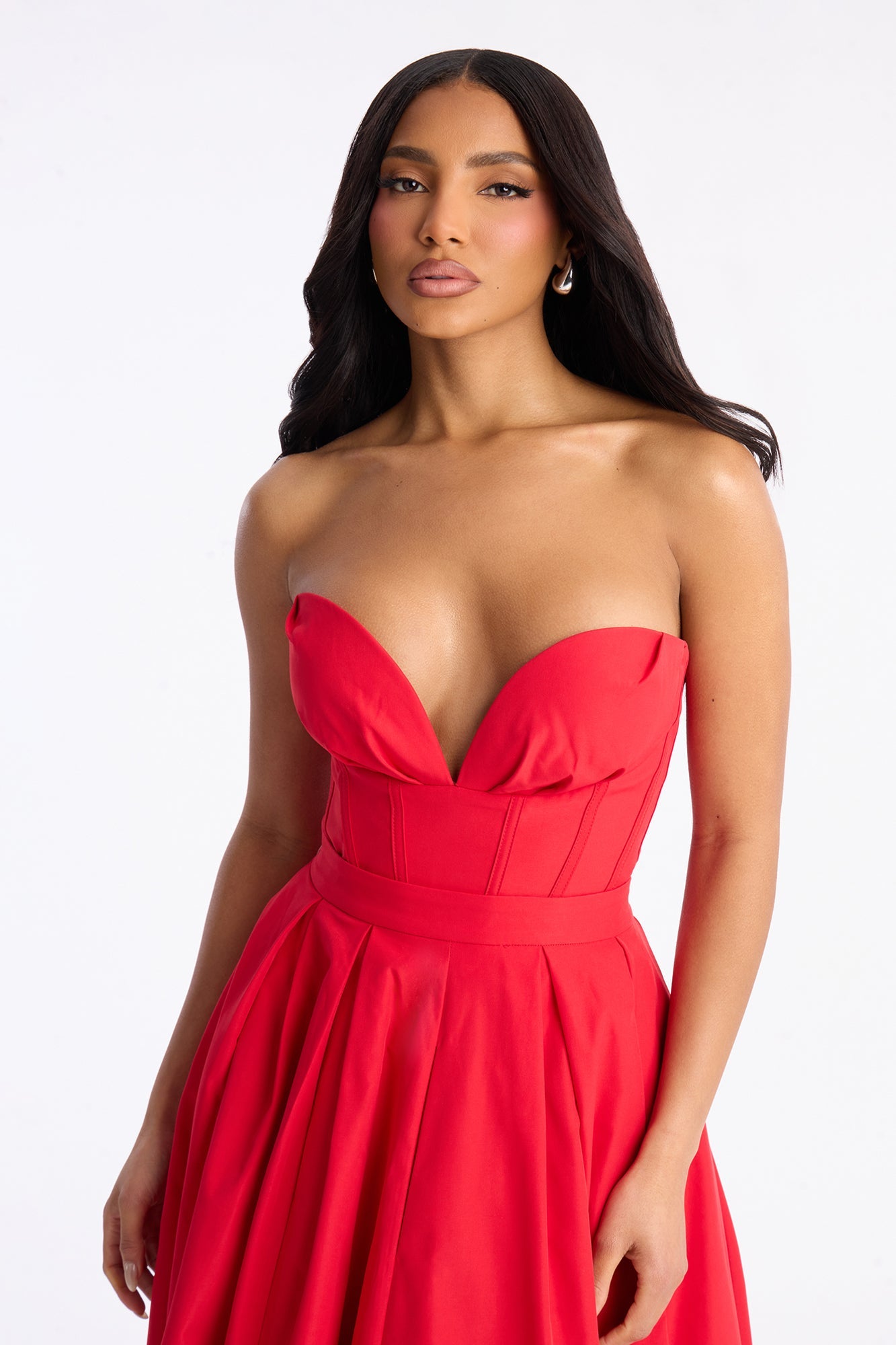 Romance Hour Corset Skirt Set - Red