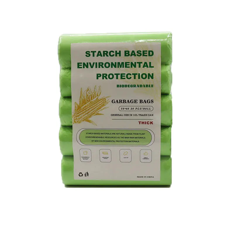 Biodegradable Garbage Bags Flat Top Garbage Bags Ecological Products Disposable For Trash Can Home And Kitchen