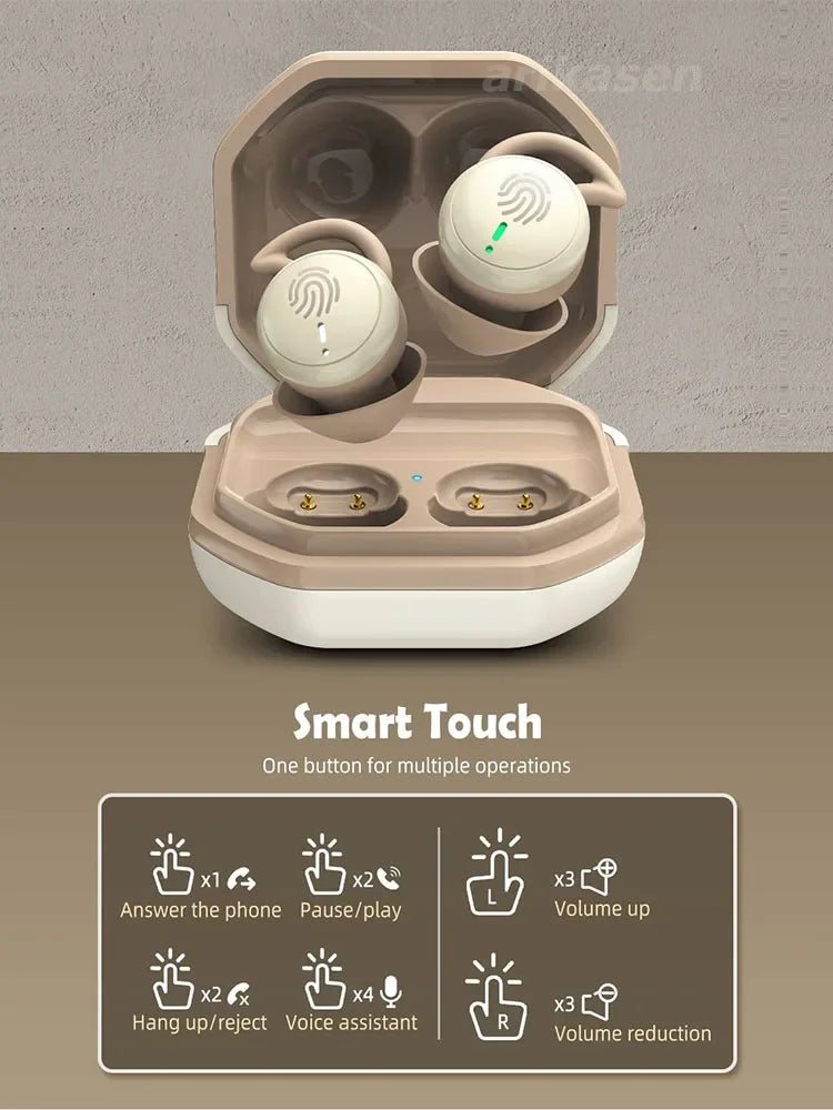 Sleep Earbuds invisible Small Bluetooth Earbuds Mini Wireless Earbuds Comfortable Noise Blocking for Side Sleeping Home Work