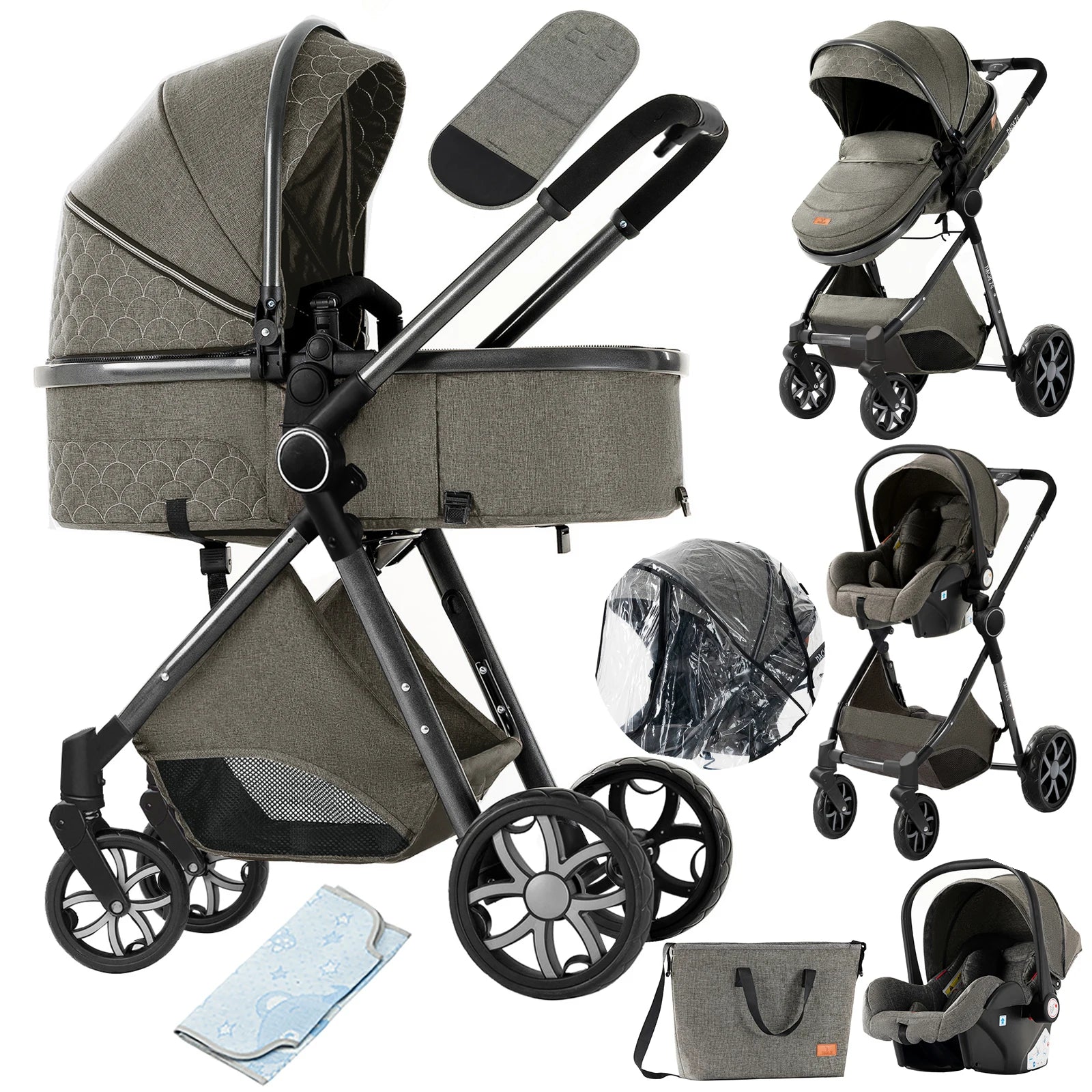 Baby Stroller 3 in1 Baby carriage baby accessories for baby cars baby stroller lightweight baby travel stroller compact stroller