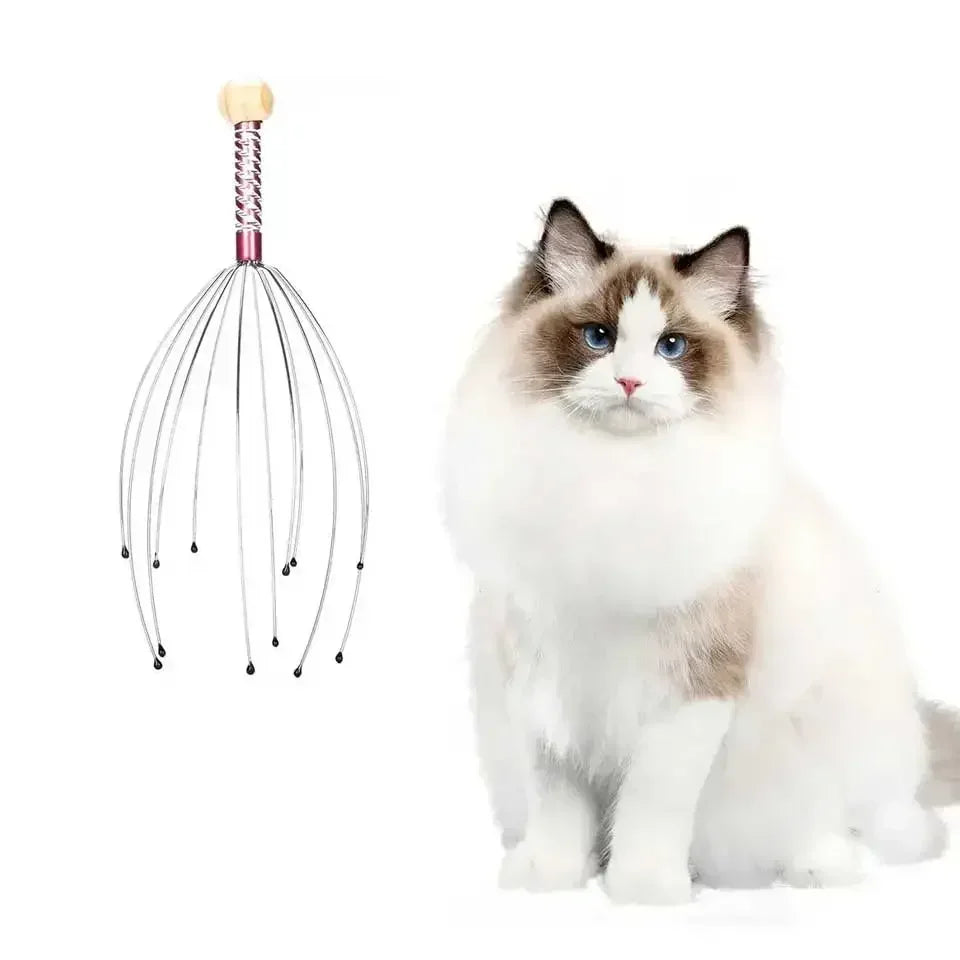 1PC Octopus Head Massager for Pets Scratching Scalp Relaxation Relief Body Massager Scratcher Cat dog Pets Scalp Massager