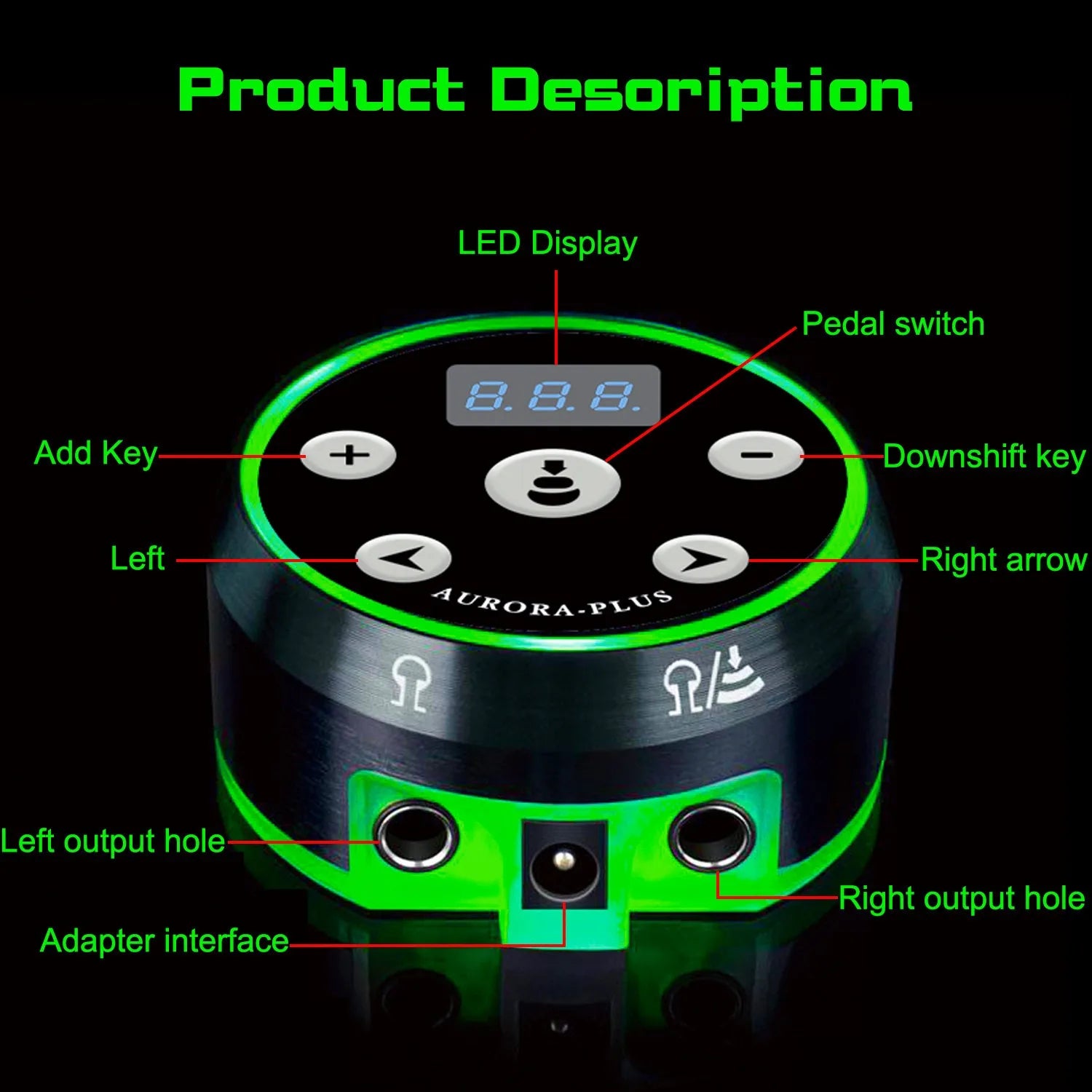Aurora Plus power supply portable current meter tattoo machine power supply multifunctional tattoo tool beauty products