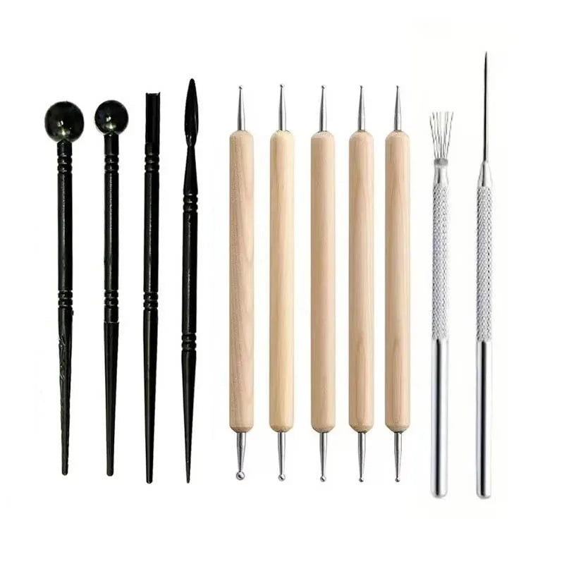 11Pcs Ball Stylus Clay Modeling Sculpting Tools Dotting Tools Pottery Supplies Tools Pottery Tools Air Dry Clay Tool Set