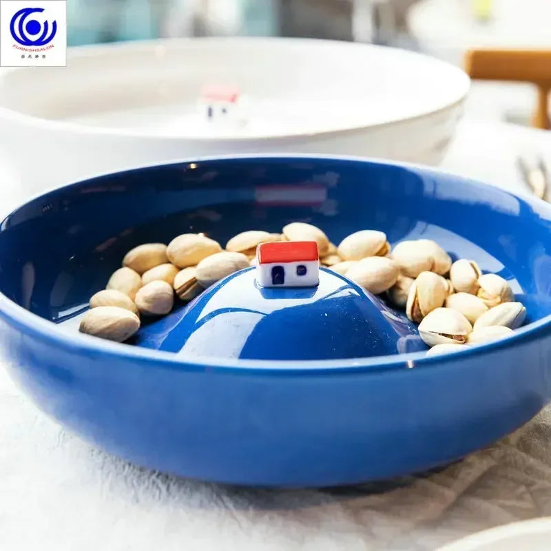 Dishes Plate Ceramic House 7 Inches Flat Plate Porcelain 1 Dinner Plates Dishes For Home And Kitchen Rushed