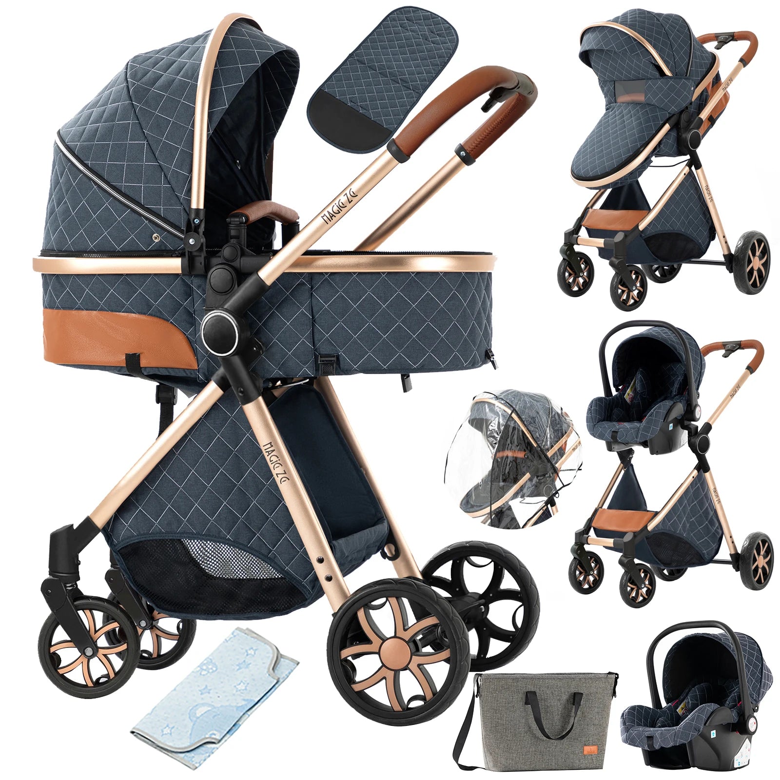 Baby Stroller 3 in1 Baby carriage baby accessories for baby cars baby stroller lightweight baby travel stroller compact stroller