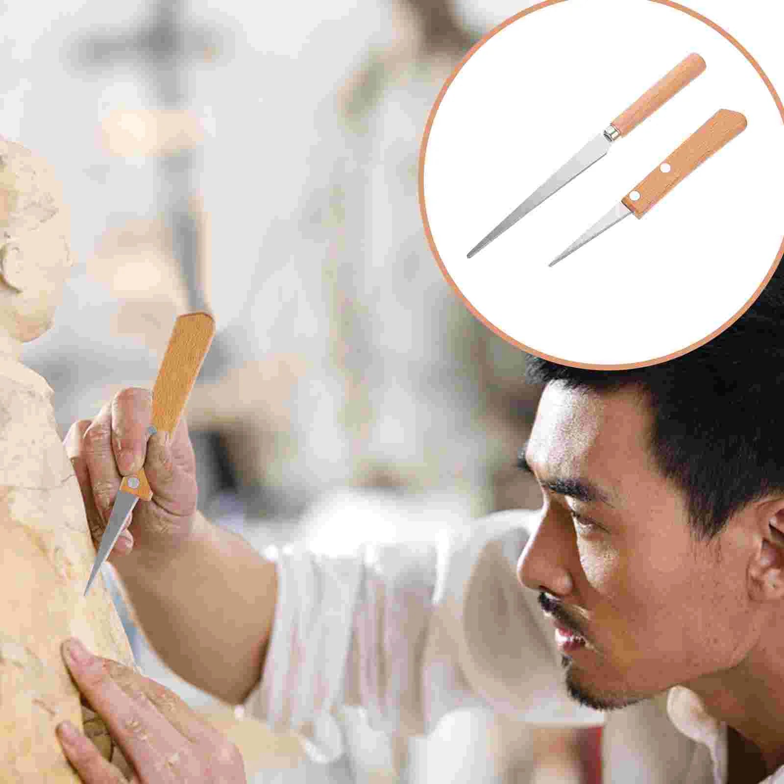 2 Pieces Fettling Clay Molding Tool Carving Tools Wood Carving Tool Pottery Tools Ceramic Tools Sculpting Tools