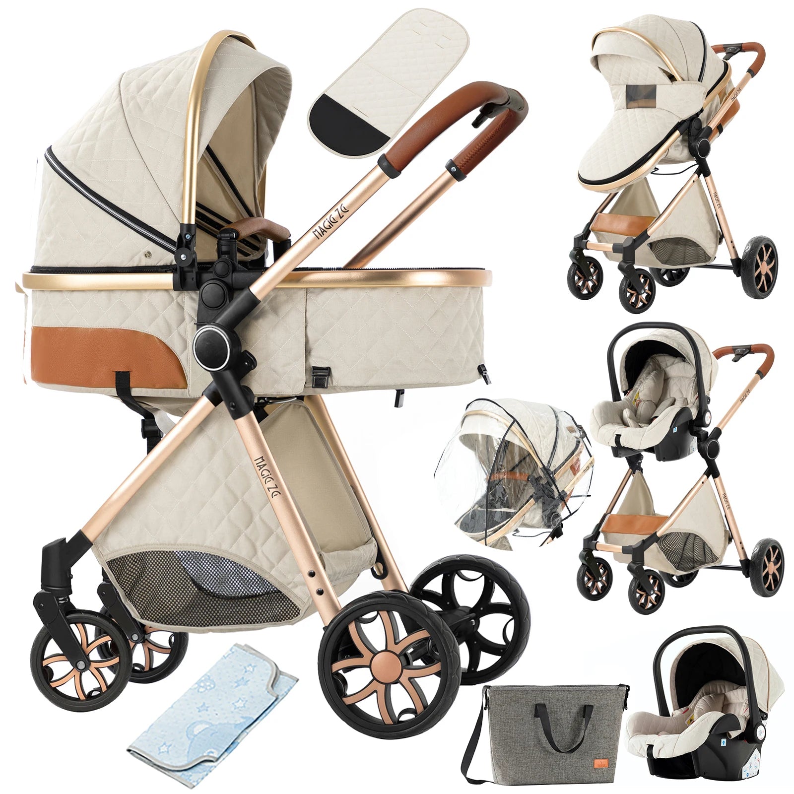 Baby Stroller 3 in1 Baby carriage baby accessories for baby cars baby stroller lightweight baby travel stroller compact stroller
