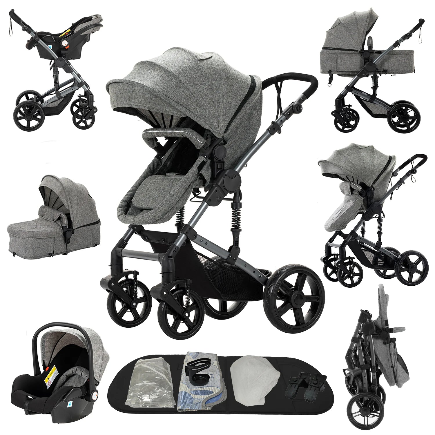 Stroller 3 in 1 Baby Stroller Baby Carriage Baby Cars lightweight baby strollers Baby car seat baby pram one hand fold stroller