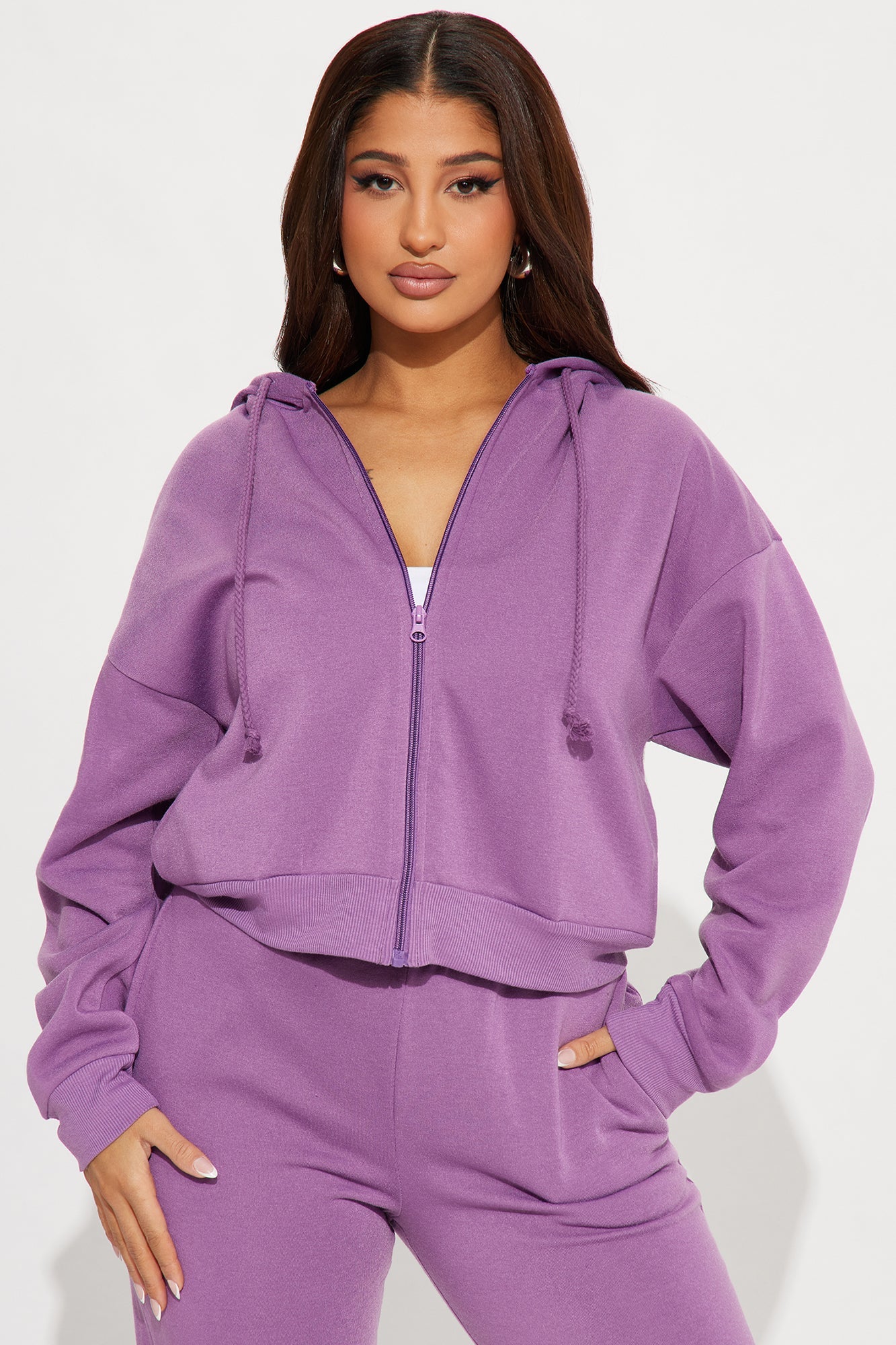 Game On Fleece Jogger Set - Lilac