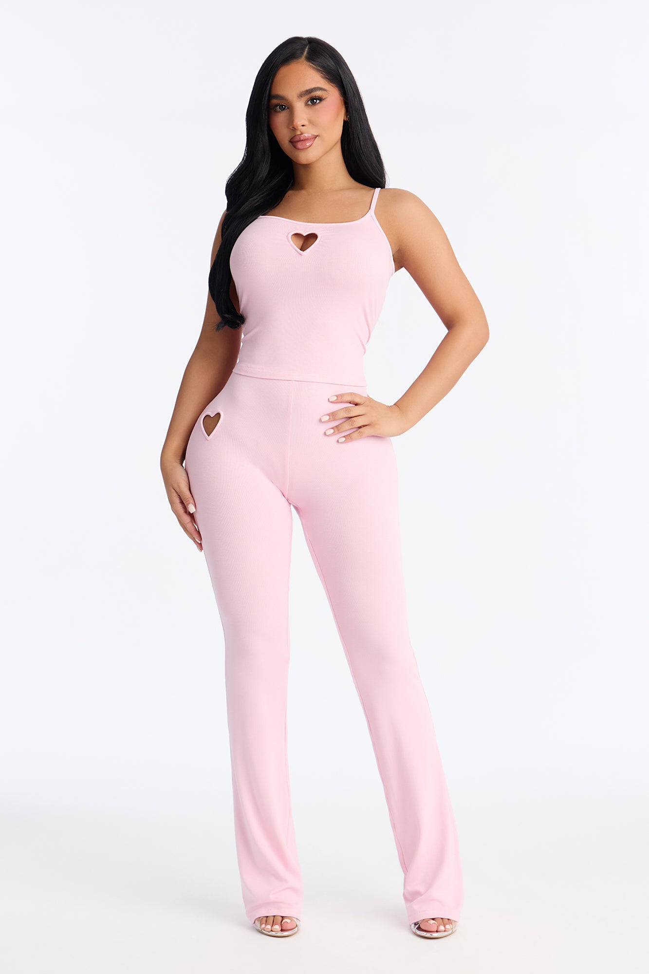 Eden Heart Pant Set - Light Pink
