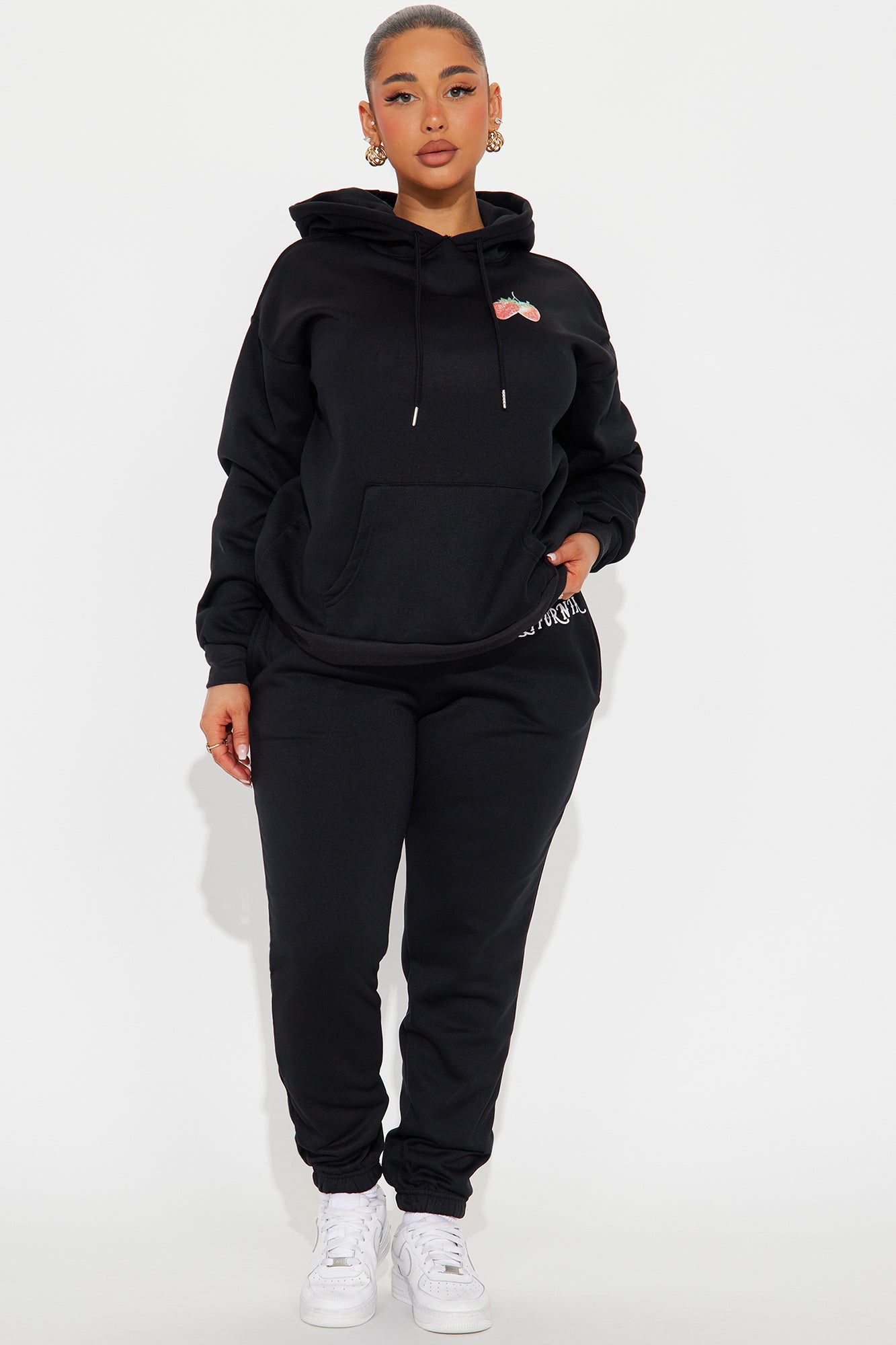 Juicy Taste Fleece Jogger Set - Black