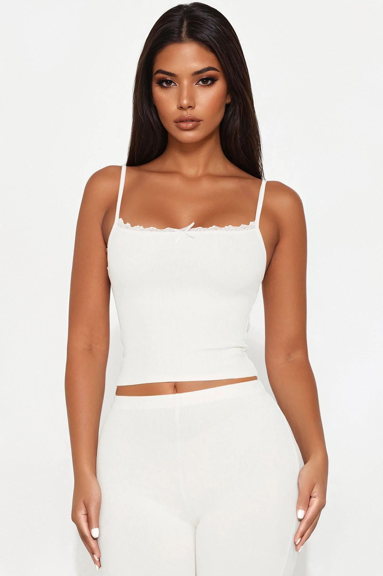 Stirling Snatched Capri Pant Set - Off White