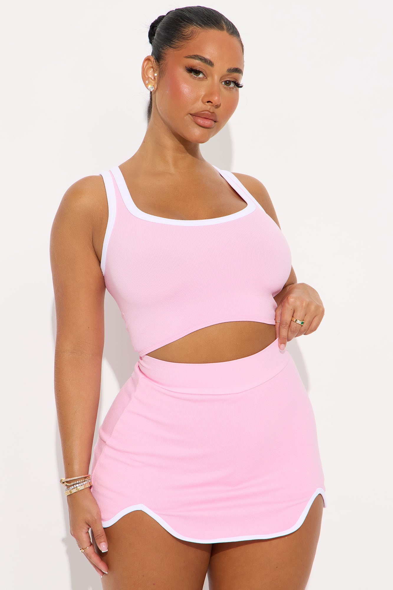 Leila Seamless Skort Set - Pink