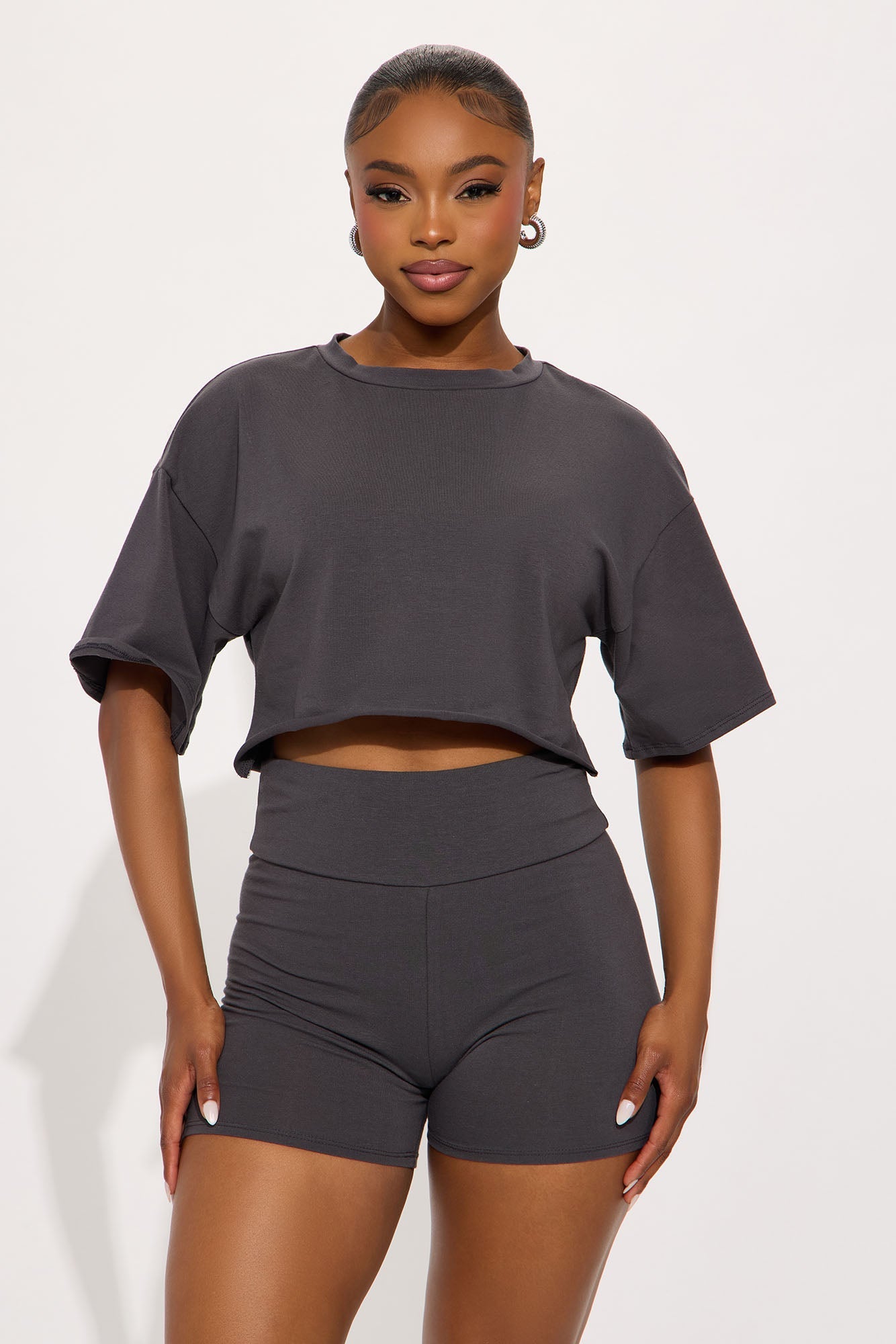 My Go To Biker Short Set - Charcoal