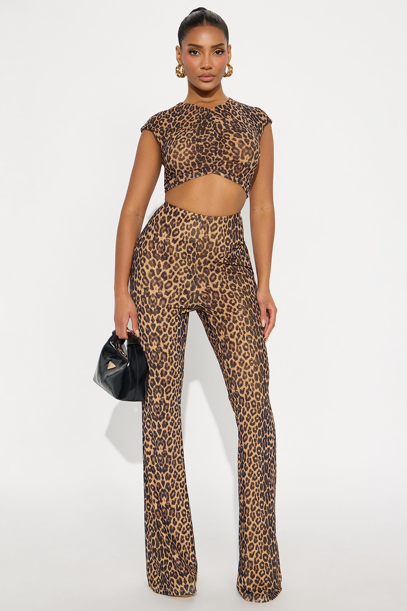 Meow Mode Leopard Pant Set - Leopard