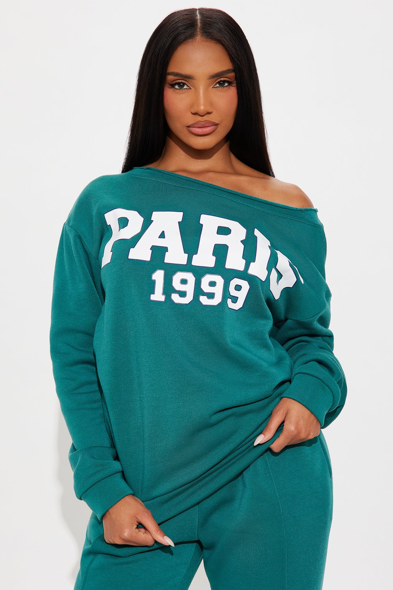 Paris 1999 Fleece Jogger Set - Hunter