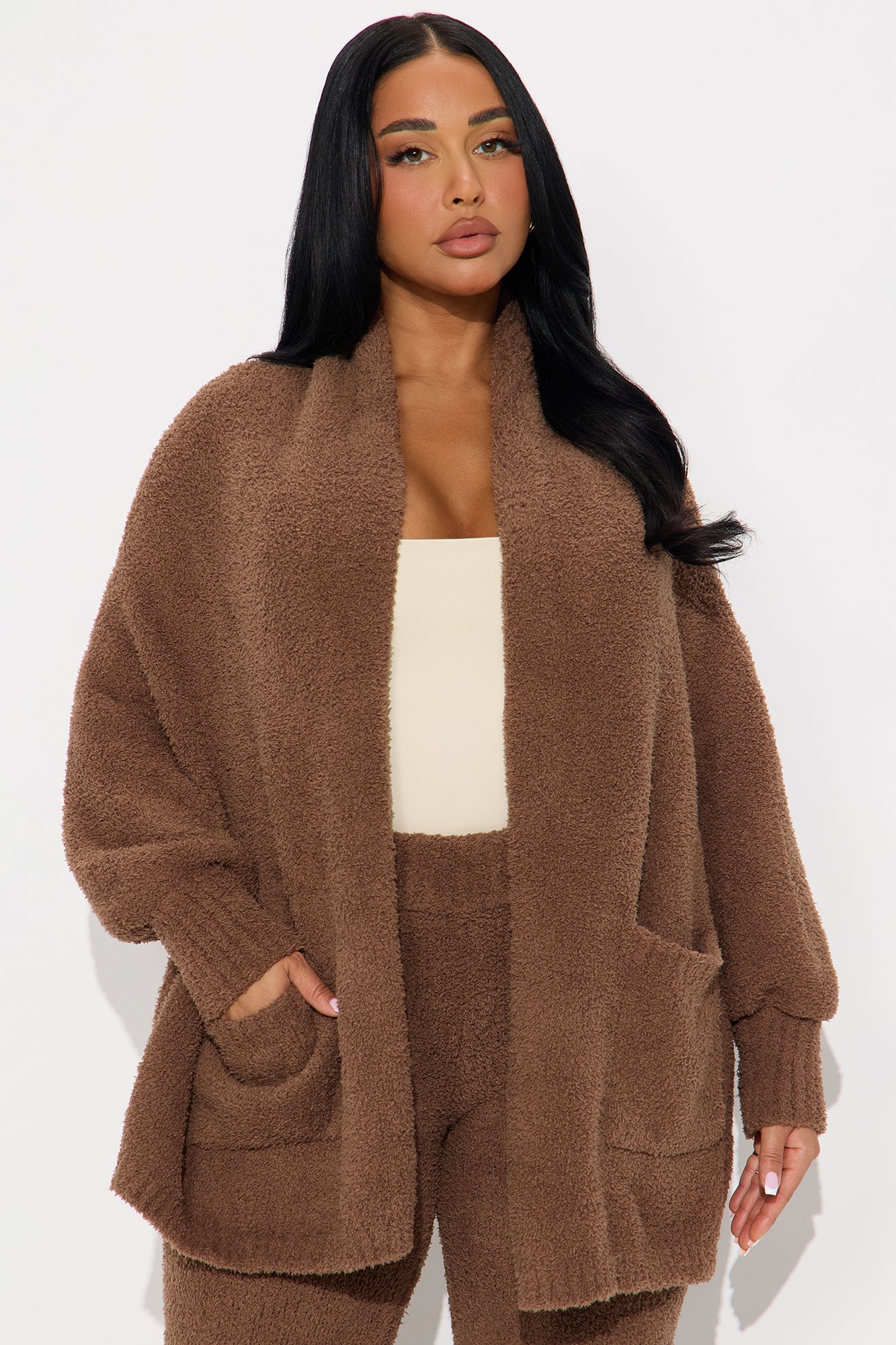 Living Cozy Pant Set - Mocha
