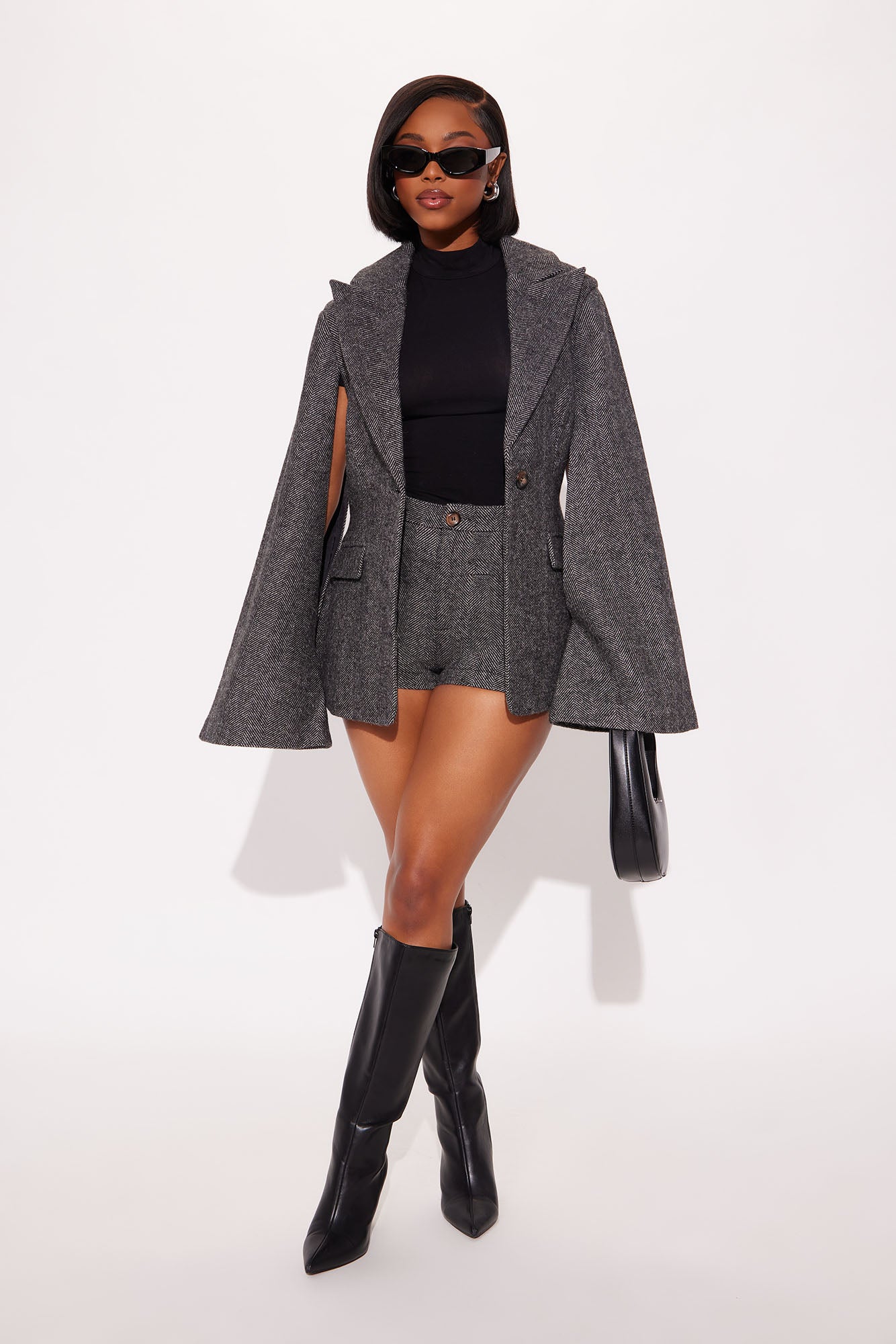 Chelsea Blazer Micro Short Set - Grey