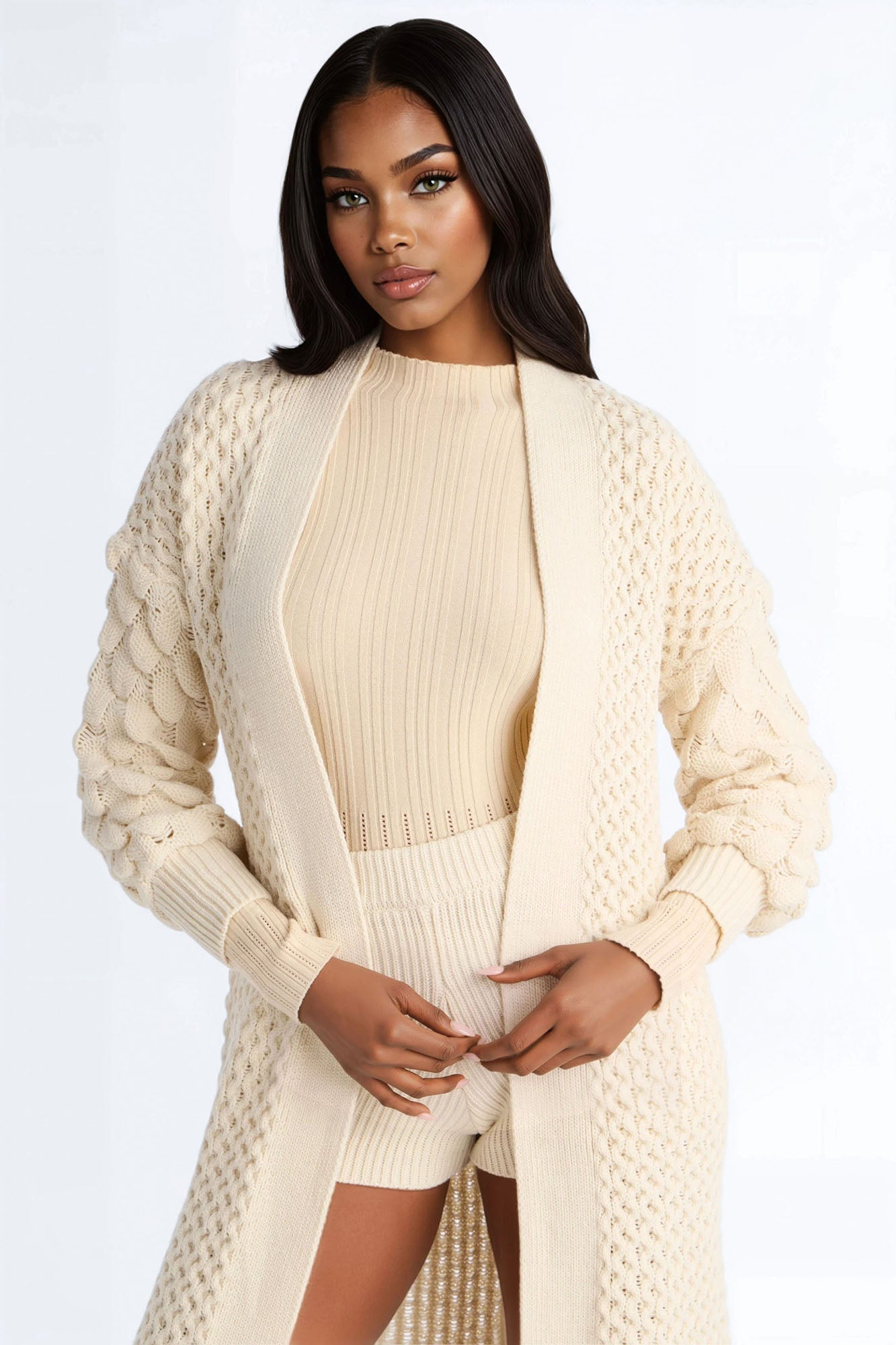 More Than A Memory Duster Short Set - Cream