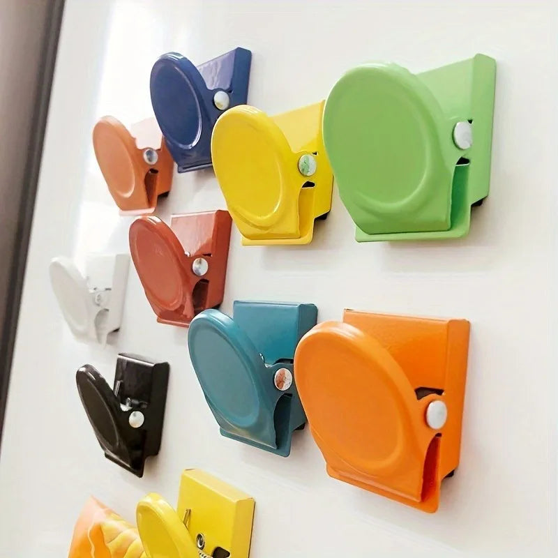 5pcs Magnetic Office & Fridge Clips - Multicolor, Multi-Use Document Organizers for Home and Kitchen Desk Assessories