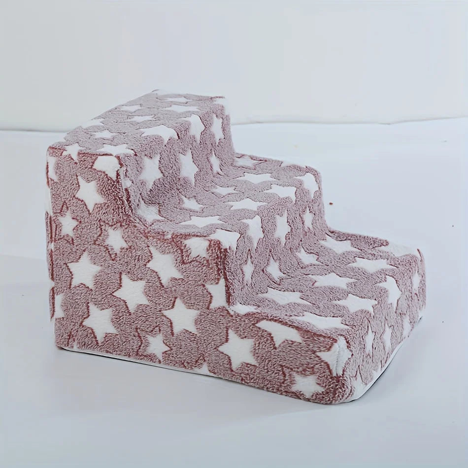 3/4 Pets Steps Foam Dogs Secure Stairs Ramps Non-Slip Pets Star Steps for Protect Older Dogs Pets with Joint Pain Sofa Bed Ladde