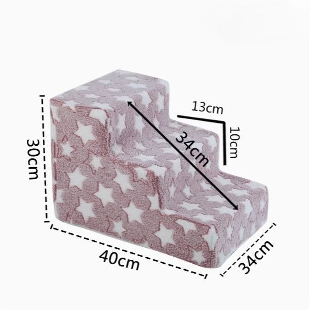 3/4 Pets Steps Foam Dogs Secure Stairs Ramps Non-Slip Pets Star Steps for Protect Older Dogs Pets with Joint Pain Sofa Bed Ladde