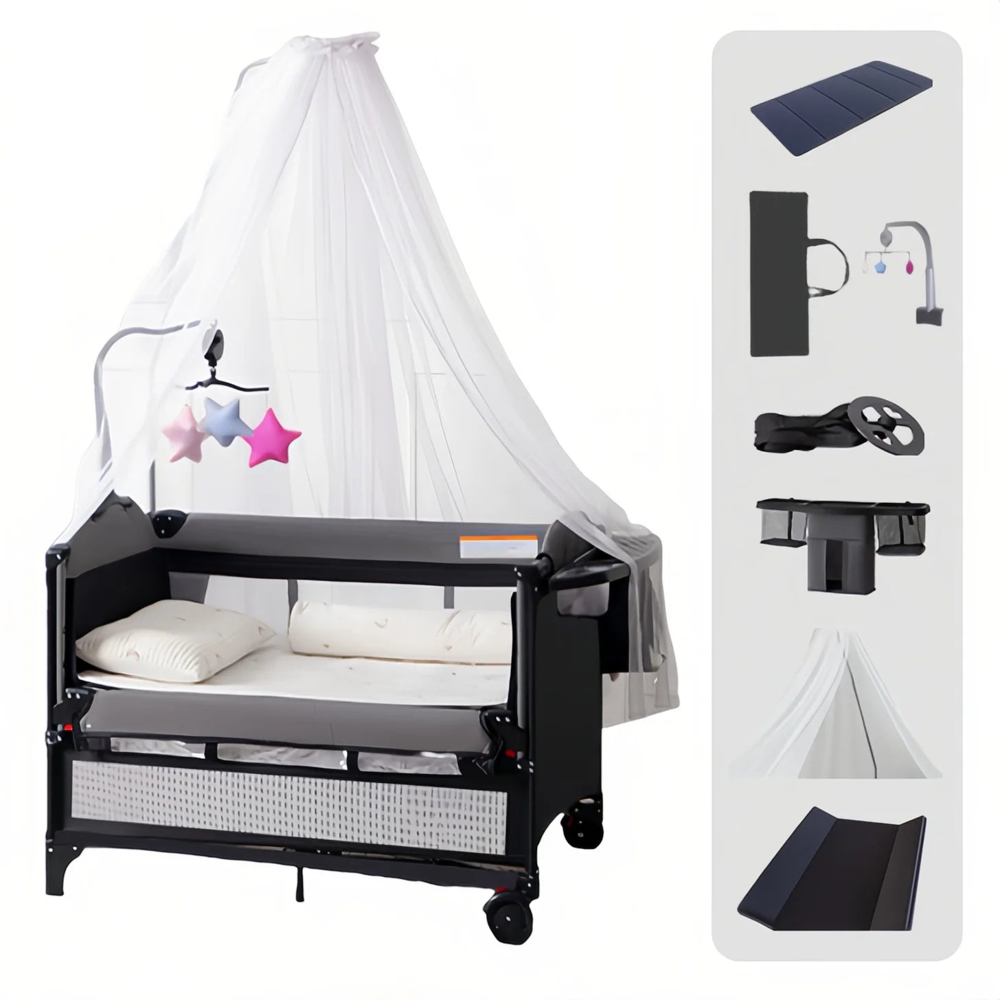 Baby Game Bed Baby Bassinet Bed for Newborn Second Floor Baby Crib Kid's Bed Baby Nest Baby Cradle for Baby Game Baby Cot Baby nest Multifunctional  Kids  Infant Toddler Children Baby Bed from 0 to 3 years Sleeping bed for Ba