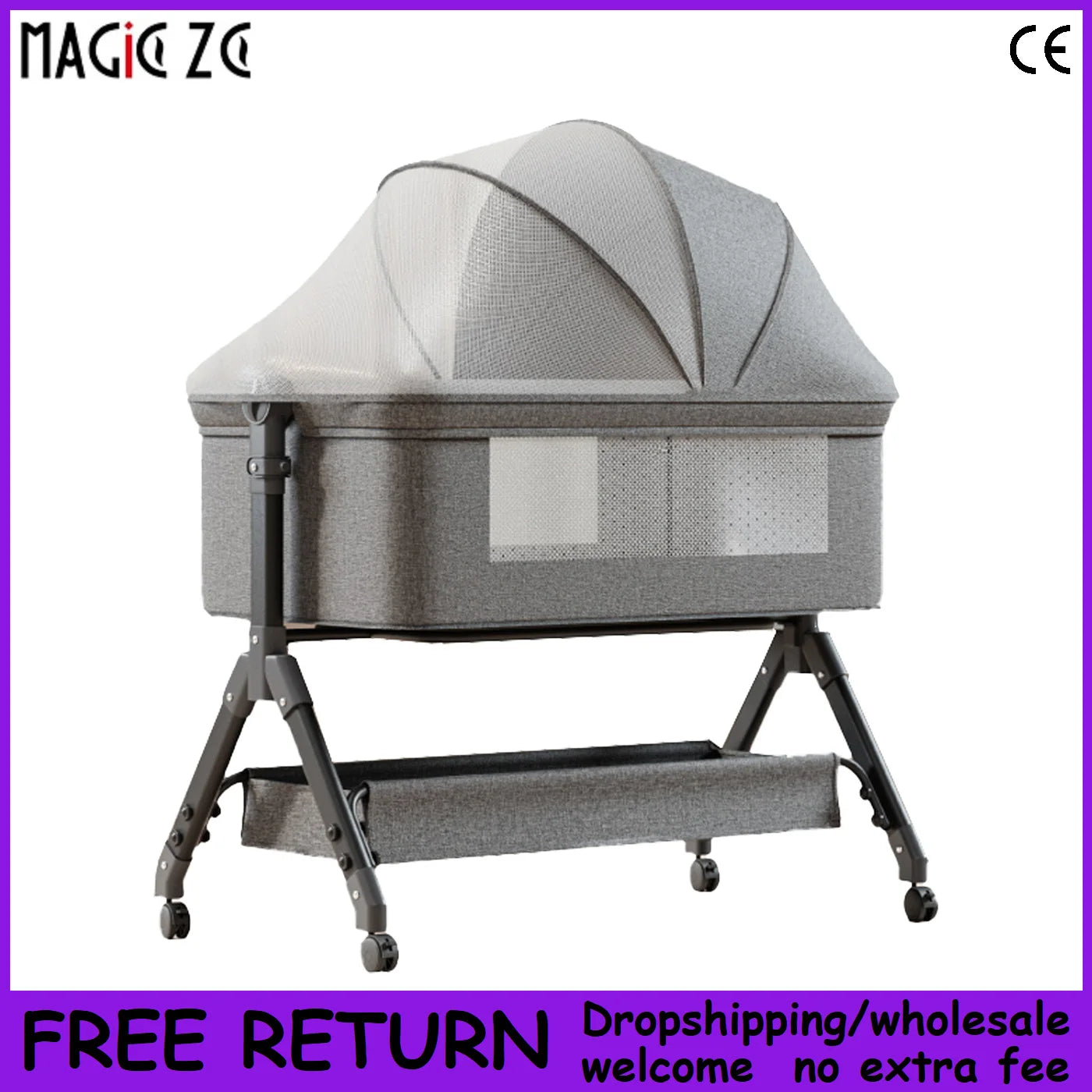 Electric Baby Rocking Bed Newborn Nest Cribs Baby Angel's Nest Children's Toys Cages Comfortable Crib for Infants