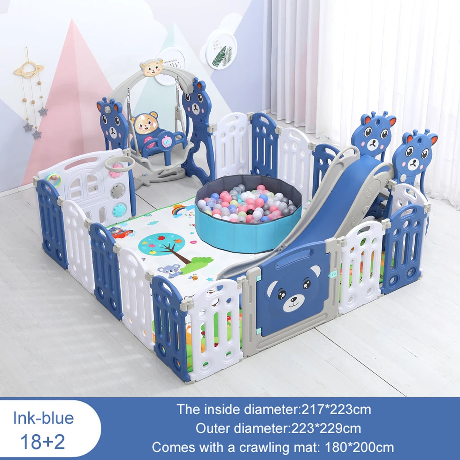 Baby Playpen Baby Playground baby activity fence Activities Baby Fence Baby Items pool balls for Baby slide games for children
