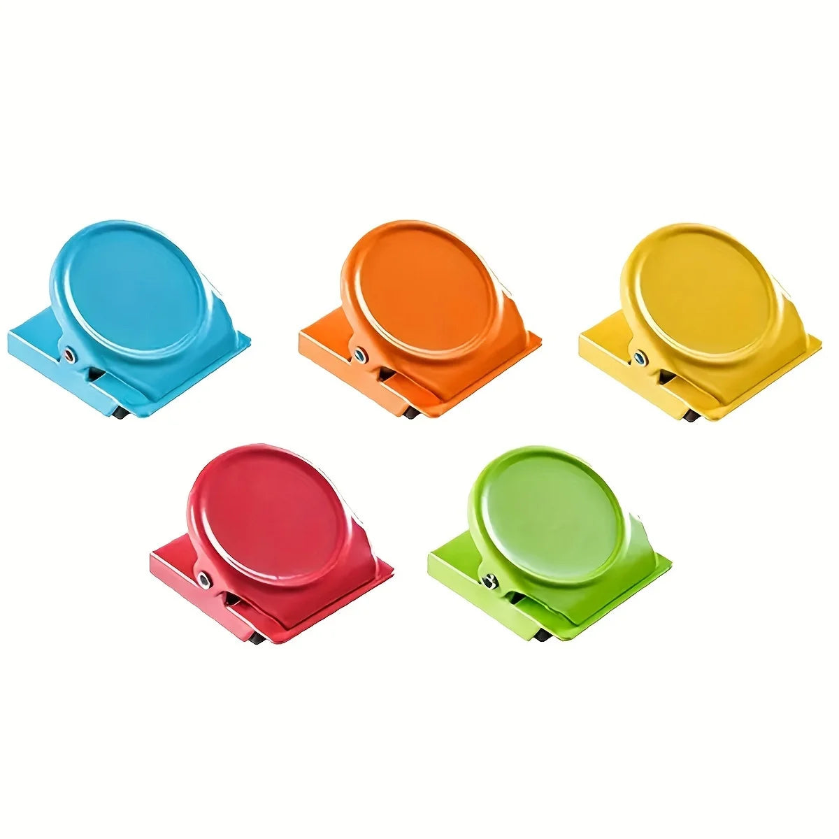 5pcs Magnetic Office& Refrigerator Clips- Colorful Multi-Use Document Organizer, Suitable for Home and Kitchen