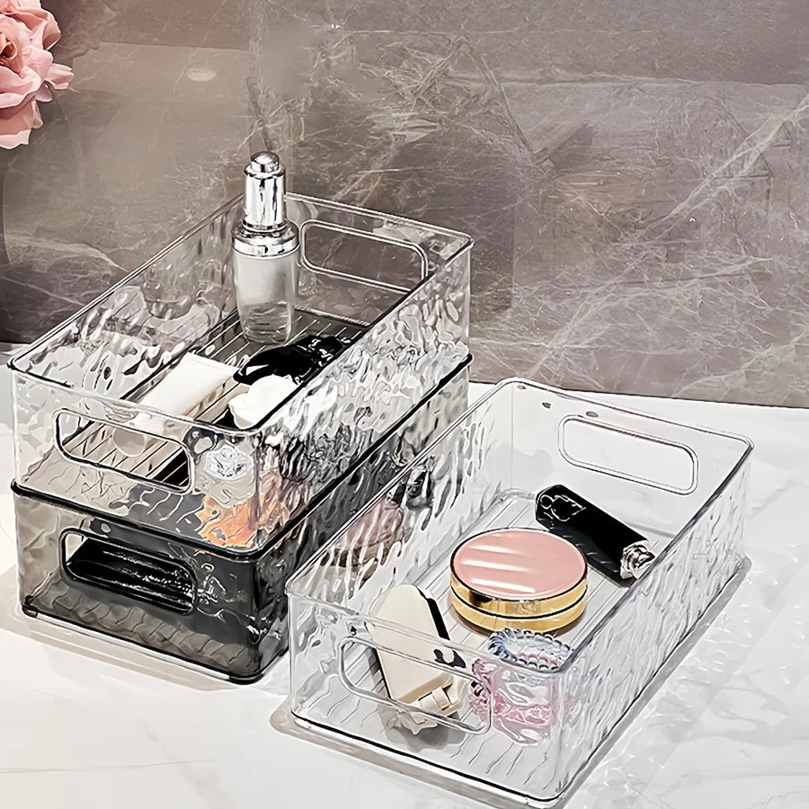 Stackable Storage Box, Acrylic Organizer, Cosmetic Organizer for Cosmetics and Beauty Products for Dressers, Bathrooms, Cabinets