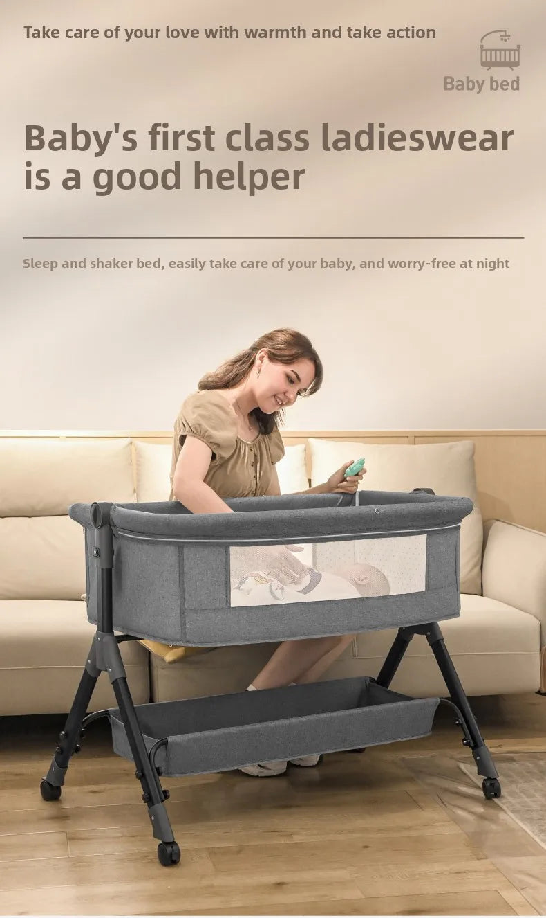 Electric Baby Rocking Bed Newborn Nest Cribs Baby Angel's Nest Children's Toys Cages Comfortable Crib for Infants