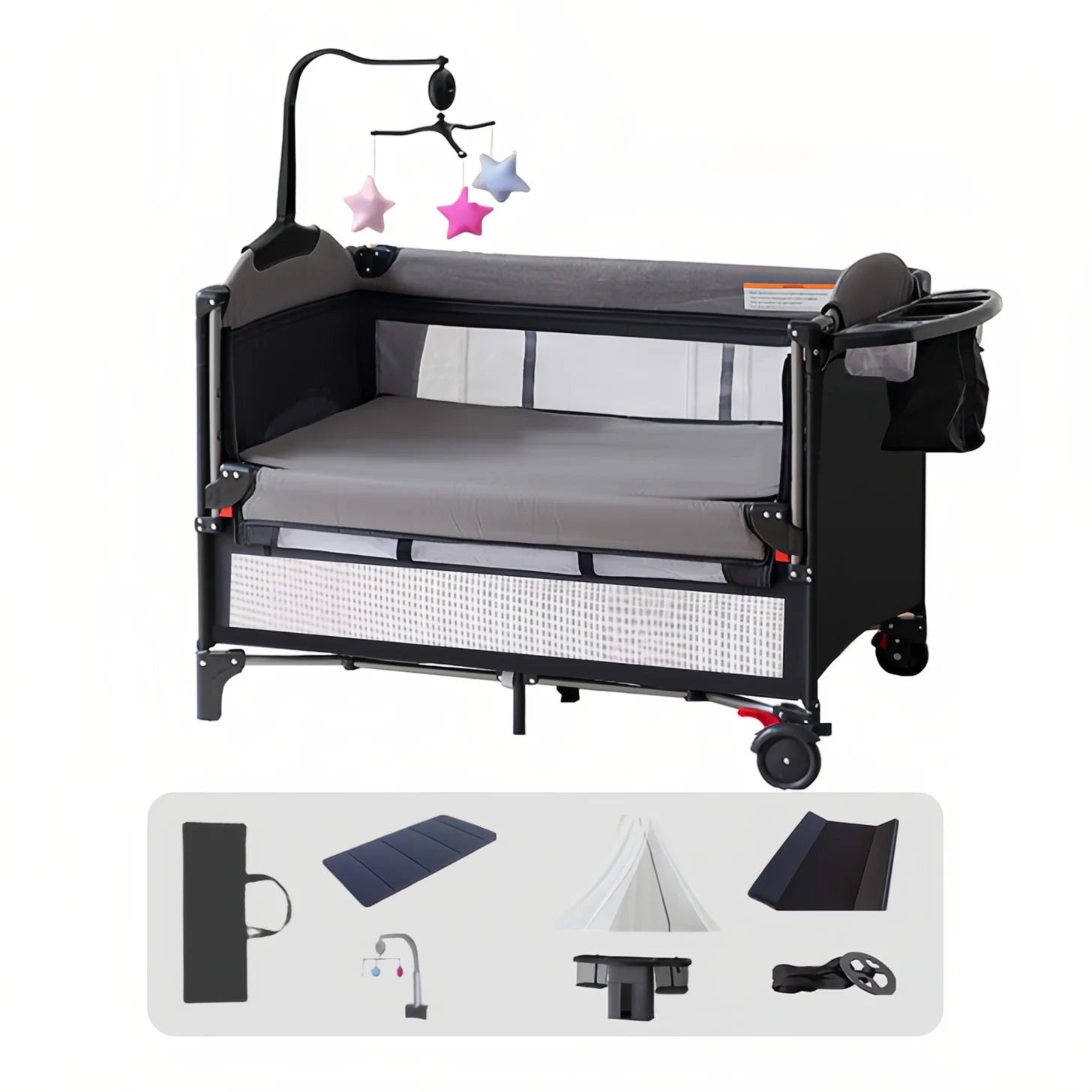 Baby Game Bed Baby Bassinet Bed for Newborn Second Floor Baby Crib Kid's Bed Baby Nest Baby Cradle for Baby Game Baby Cot Baby nest Multifunctional  Kids  Infant Toddler Children Baby Bed from 0 to 3 years Sleeping bed for Ba