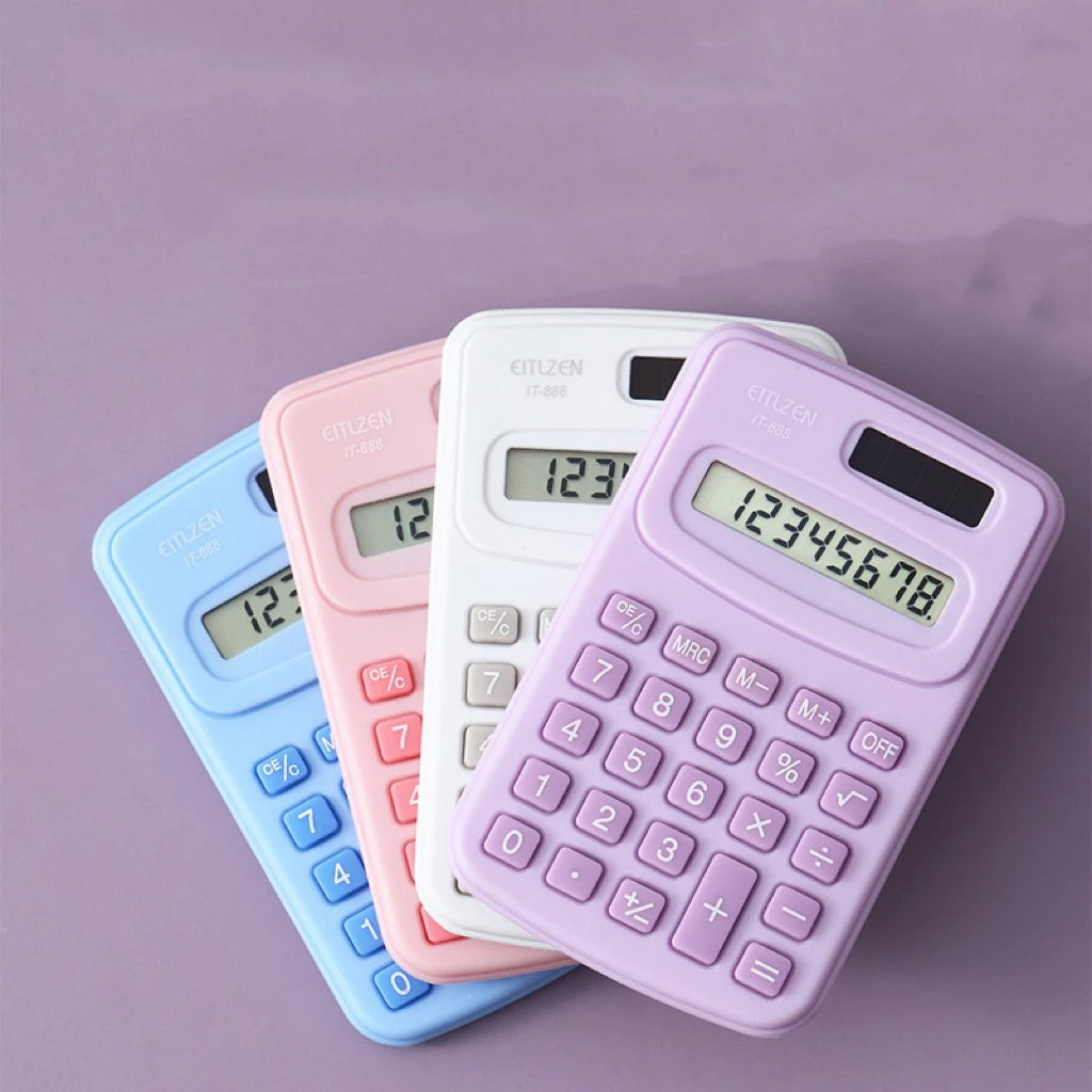 Cute Mini Fresh Solar Calculator With 8 Digit Display LCD Screen For Office and Student Use