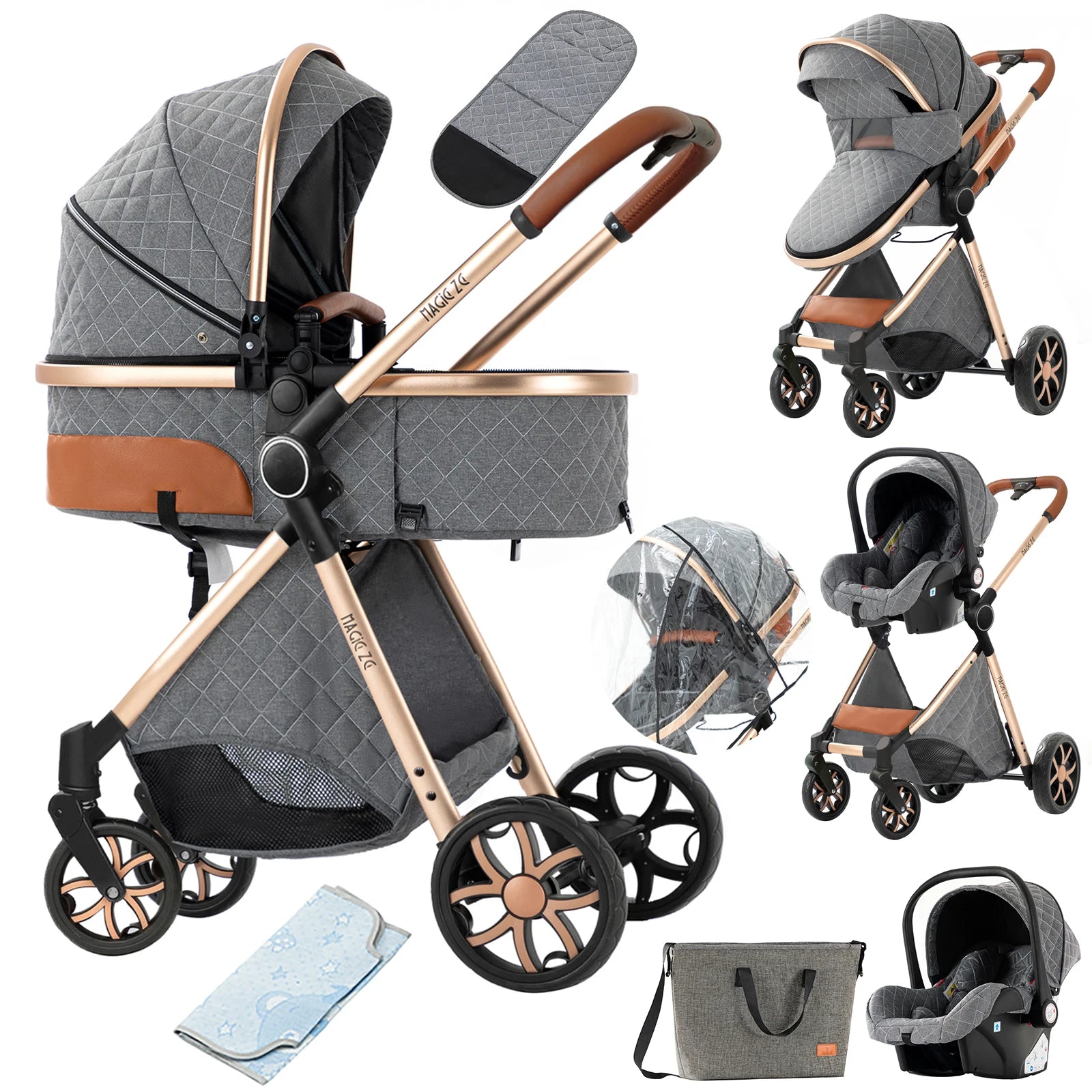 Baby Stroller 3 in1 Baby carriage baby accessories for baby cars baby stroller lightweight baby travel stroller compact stroller